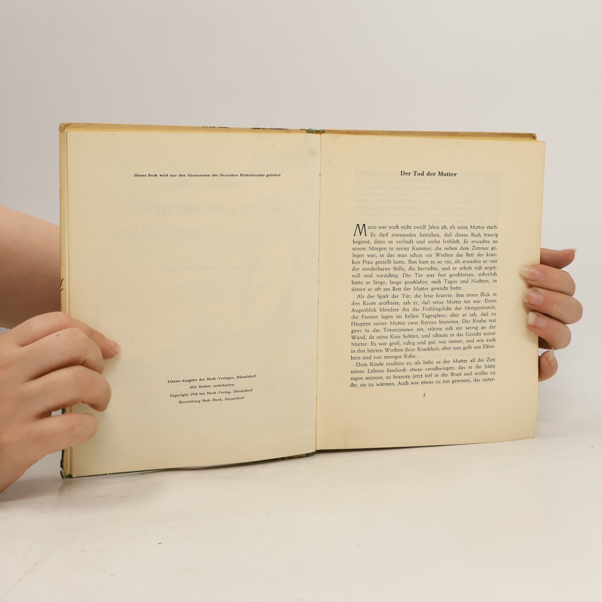 Waldemar Bonsels Mario und die Tiere