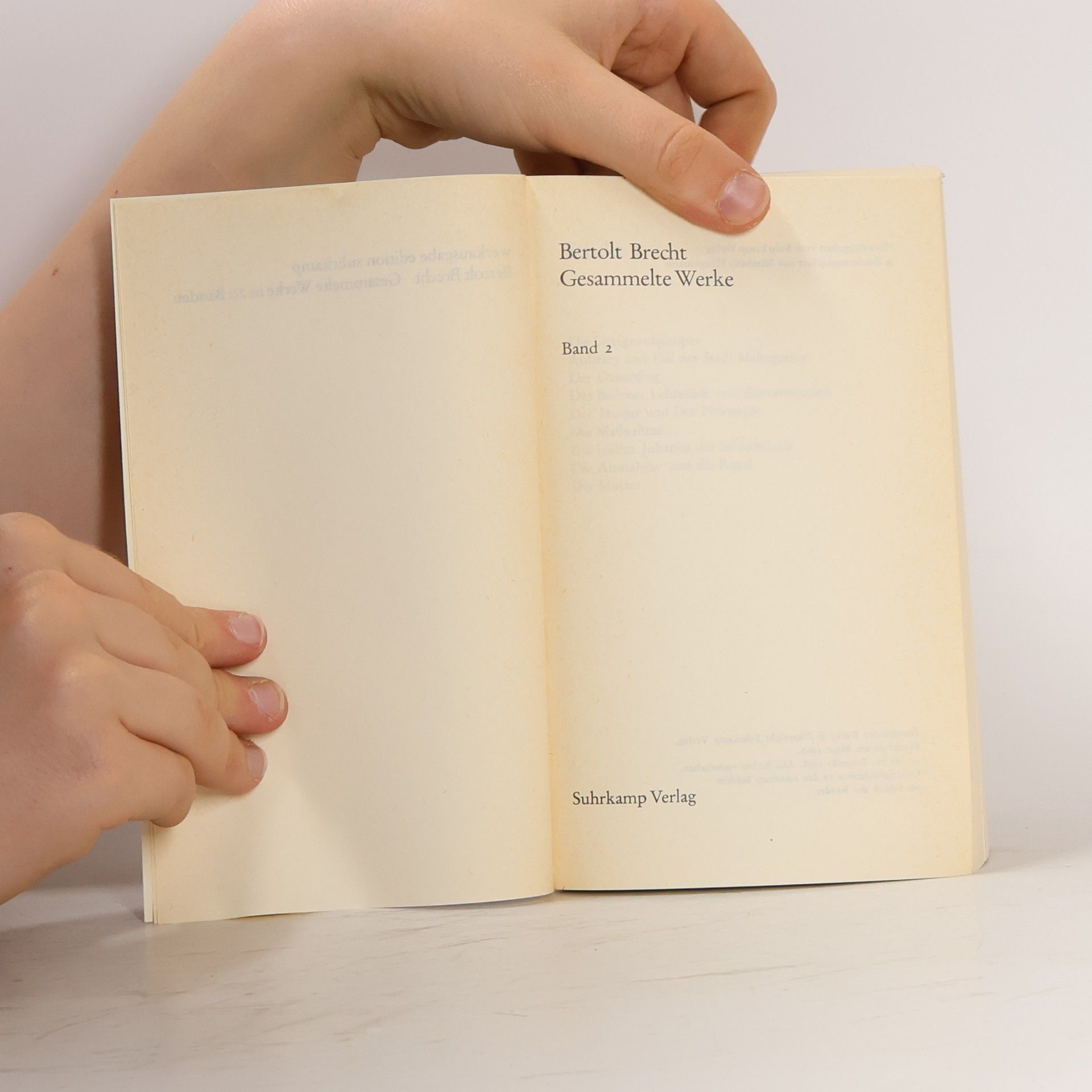 Bertolt Brecht Gesammelte Werke 2. Stücke 2