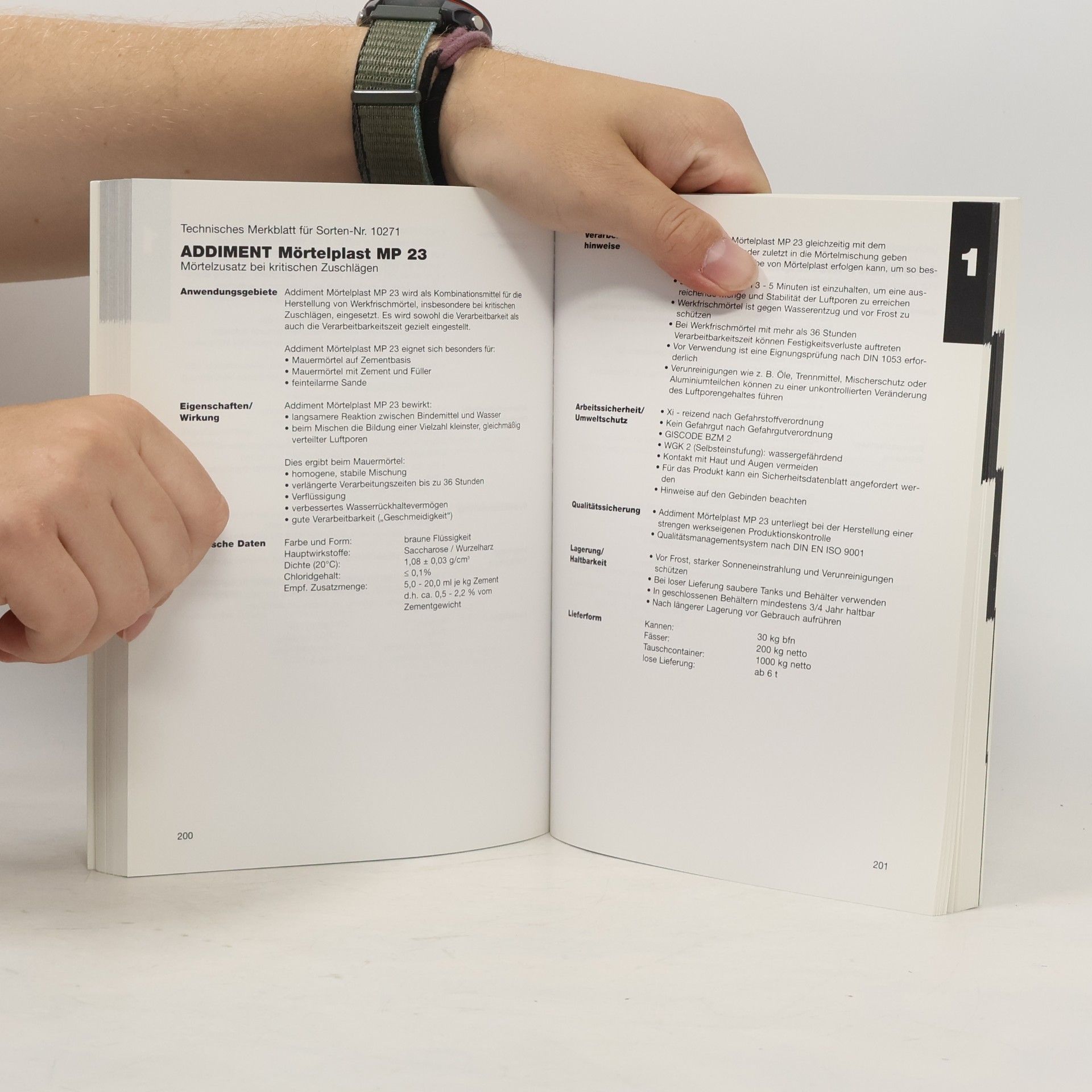 Various authors Technische Dokumentation. Addiment Beton- und Mörteltechnologie