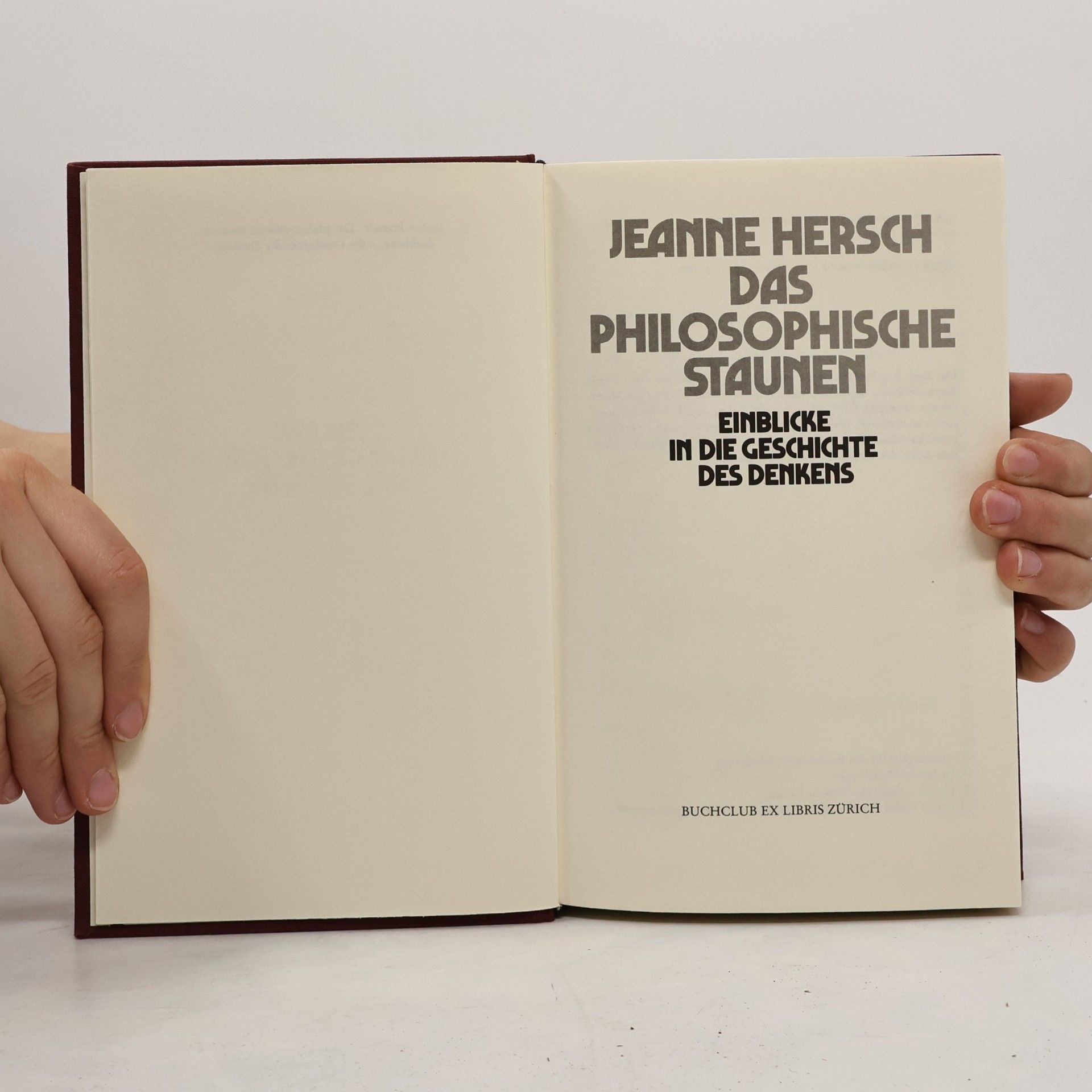 Jeanne Hersch Das philosophische Staunen