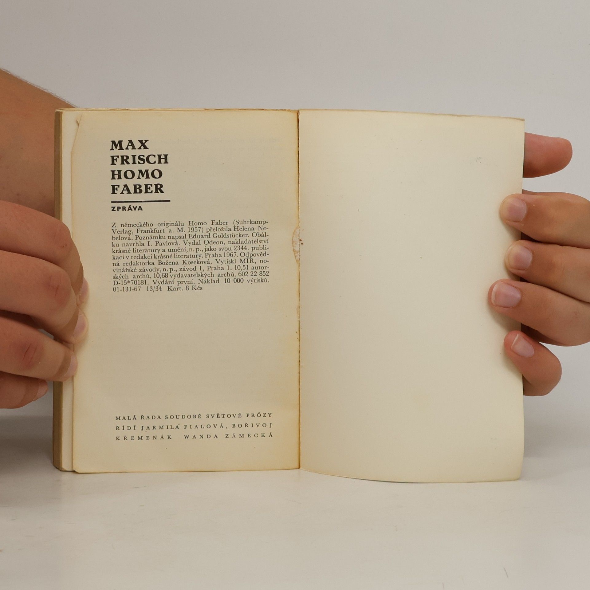 Max Frisch Homo Faber. Zpráva