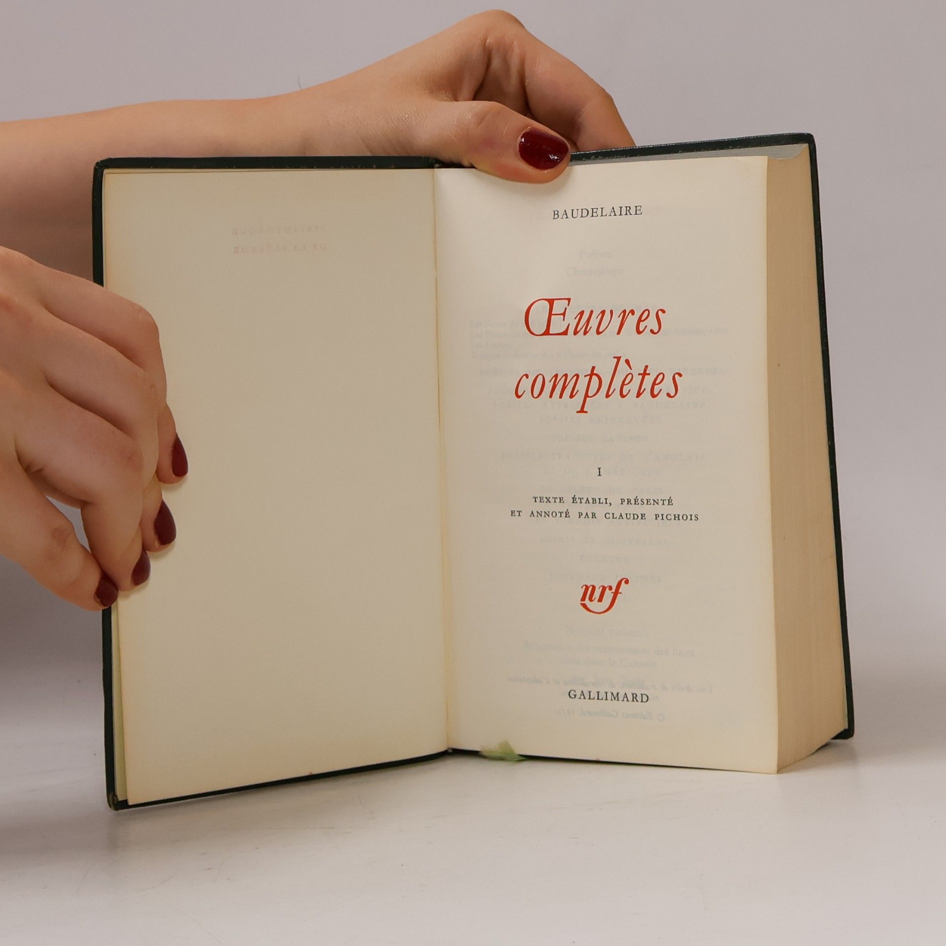 Charles Baudelaire Oeuvres complètes I