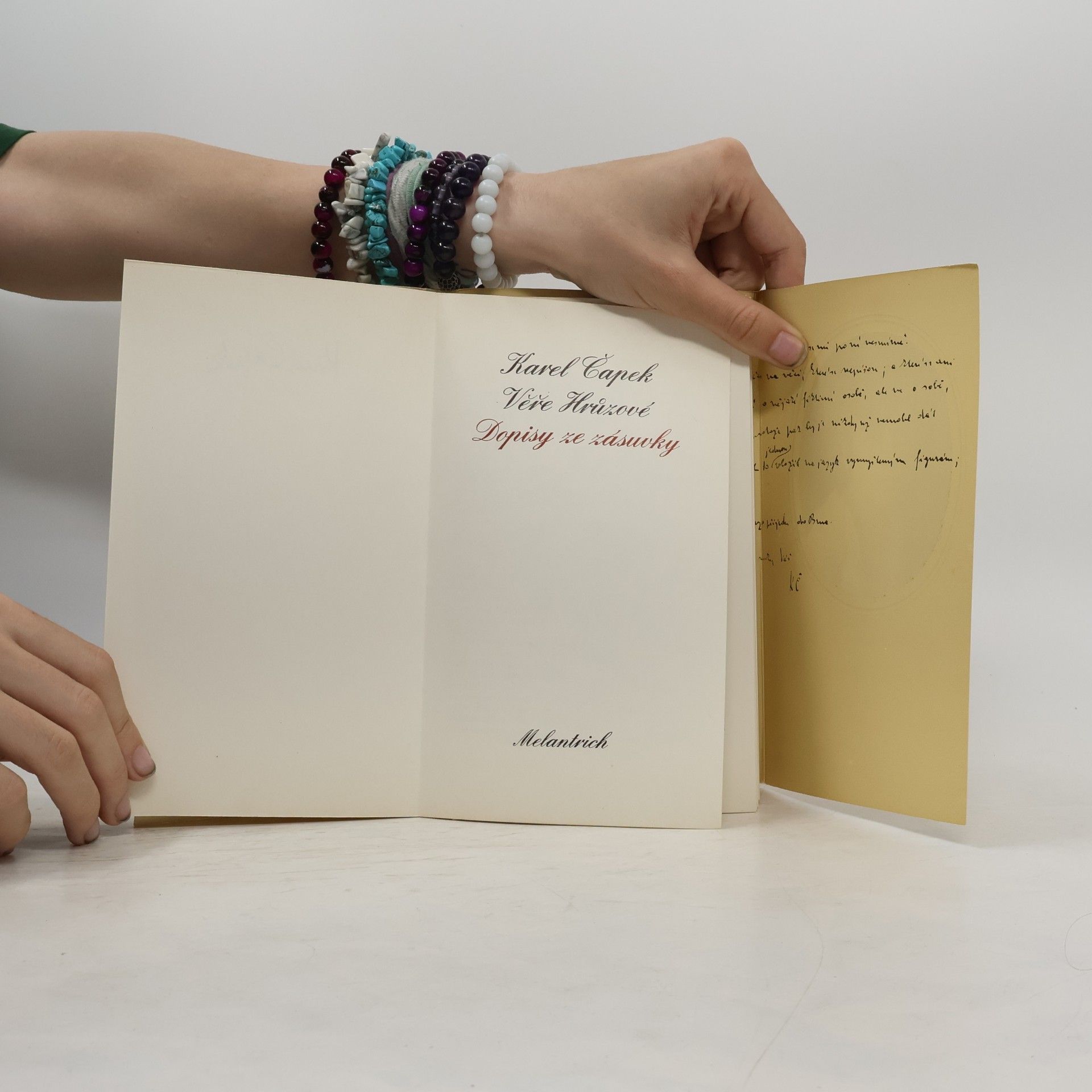 Karel Čapek Karel Čapek Věře Hrůzové. Dopisy ze zásuvky
