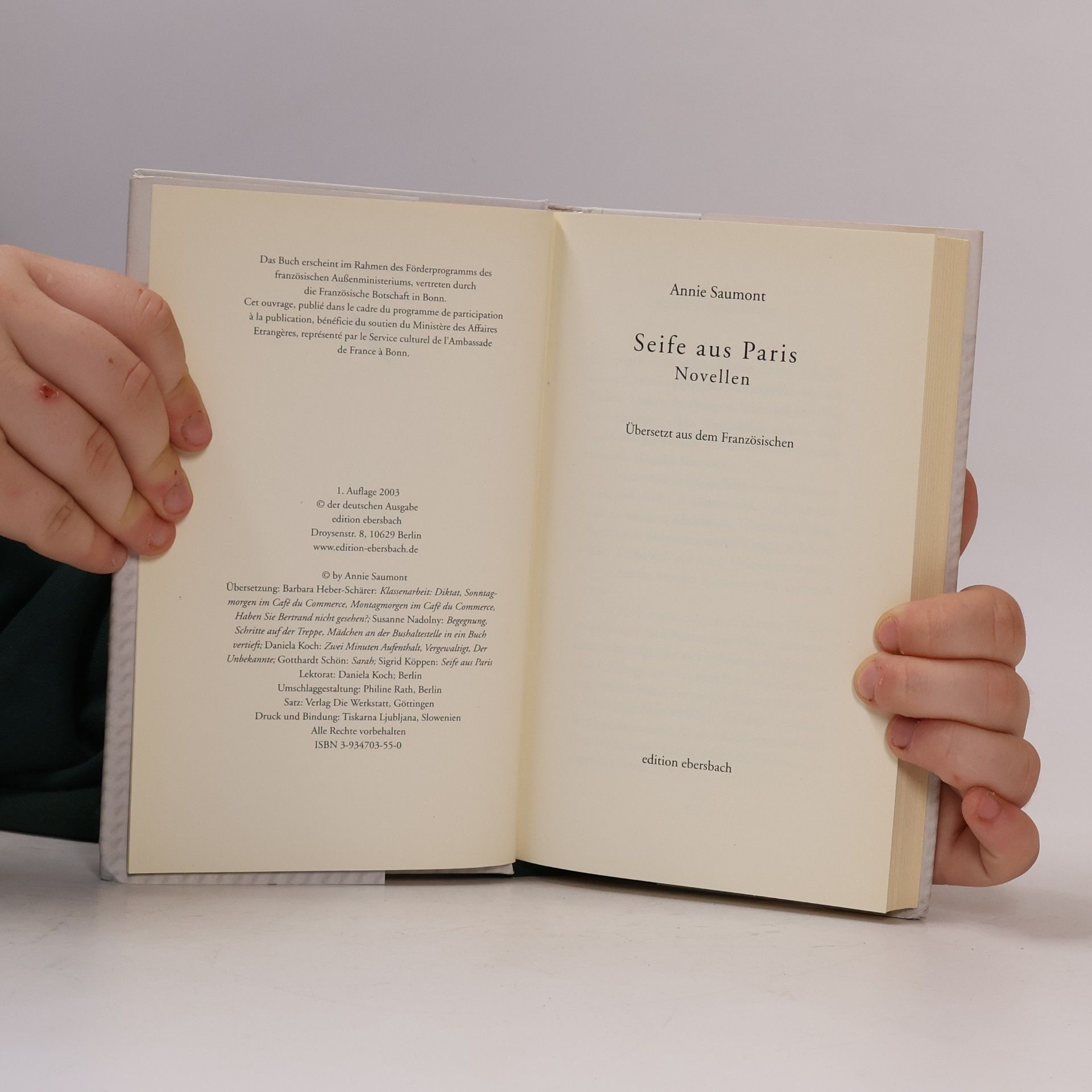 Annie Saumont Seife aus Paris: Novellen