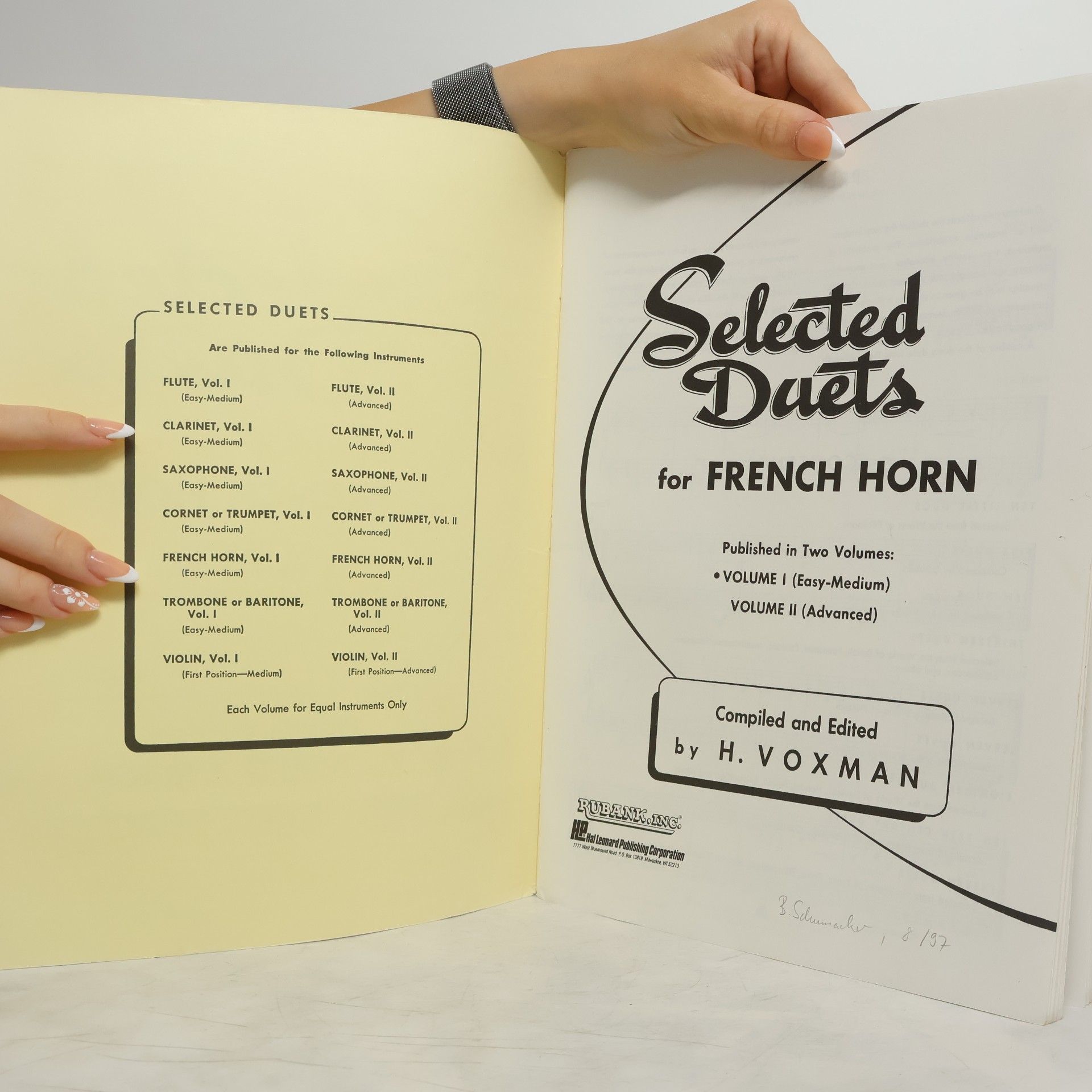 Himie Voxman Selected Duets for French Horn I.