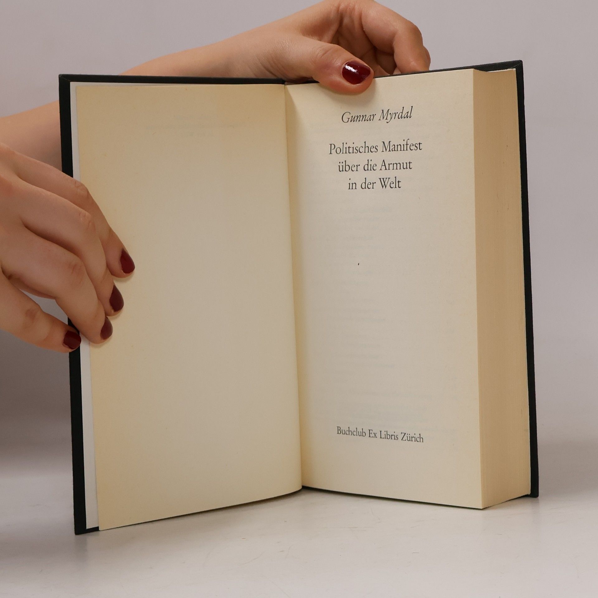 Gunnar Myrdal Politisches Manifest über die Armut in der Welt