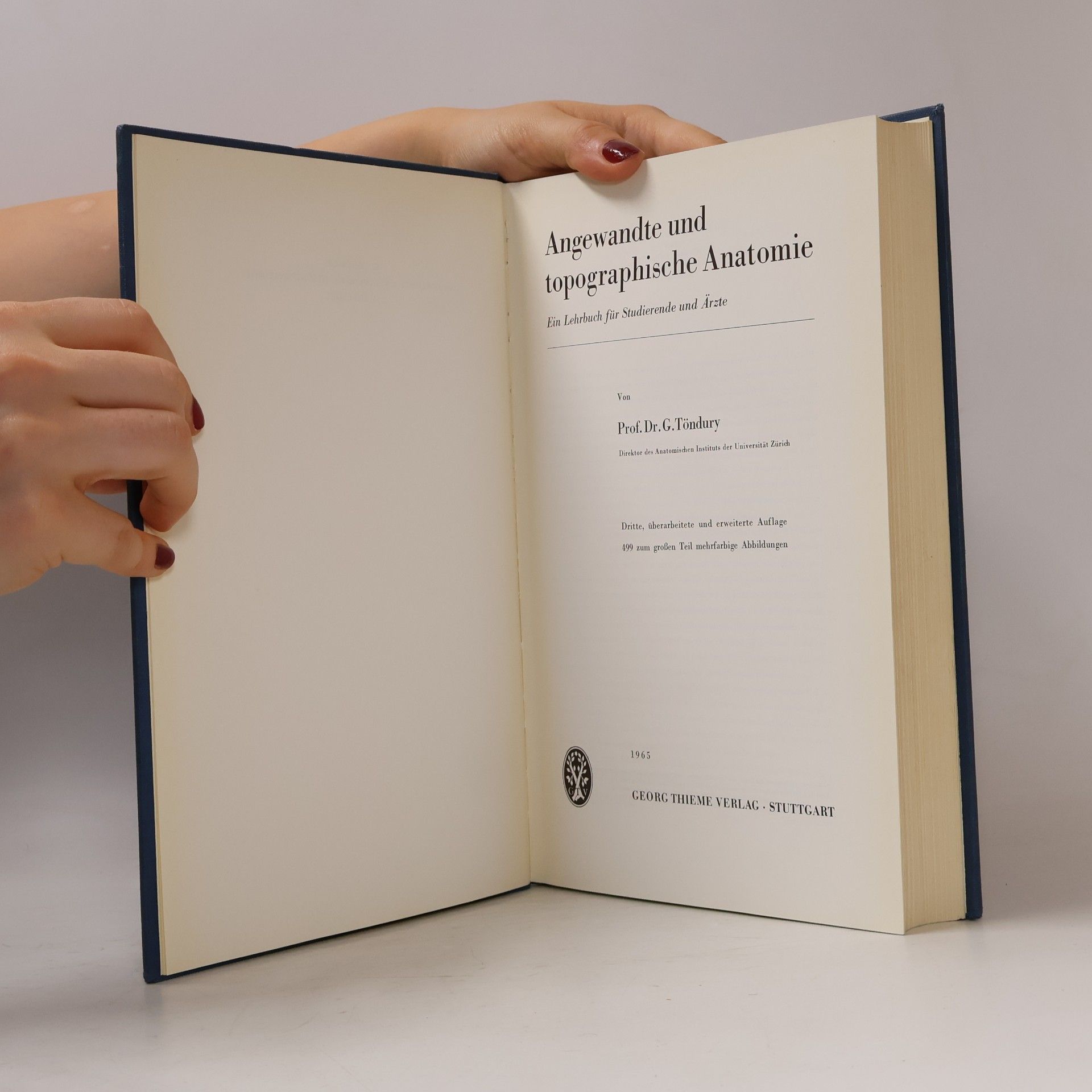 Gian Töndury Angewandte und topographische Anatomie