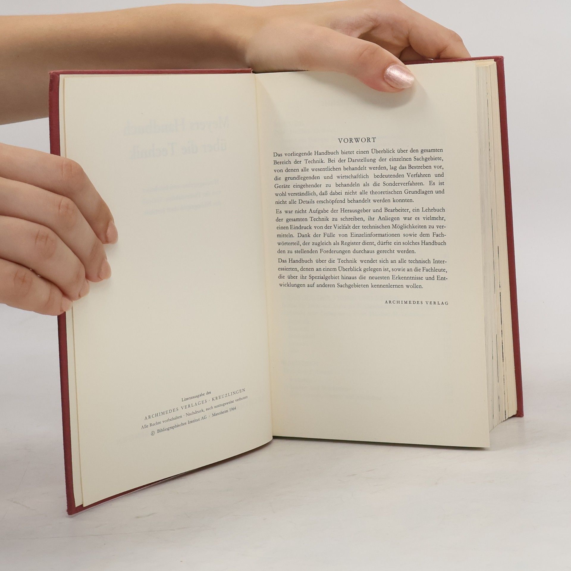 Various authors Mayer's Handbuch über die Technik