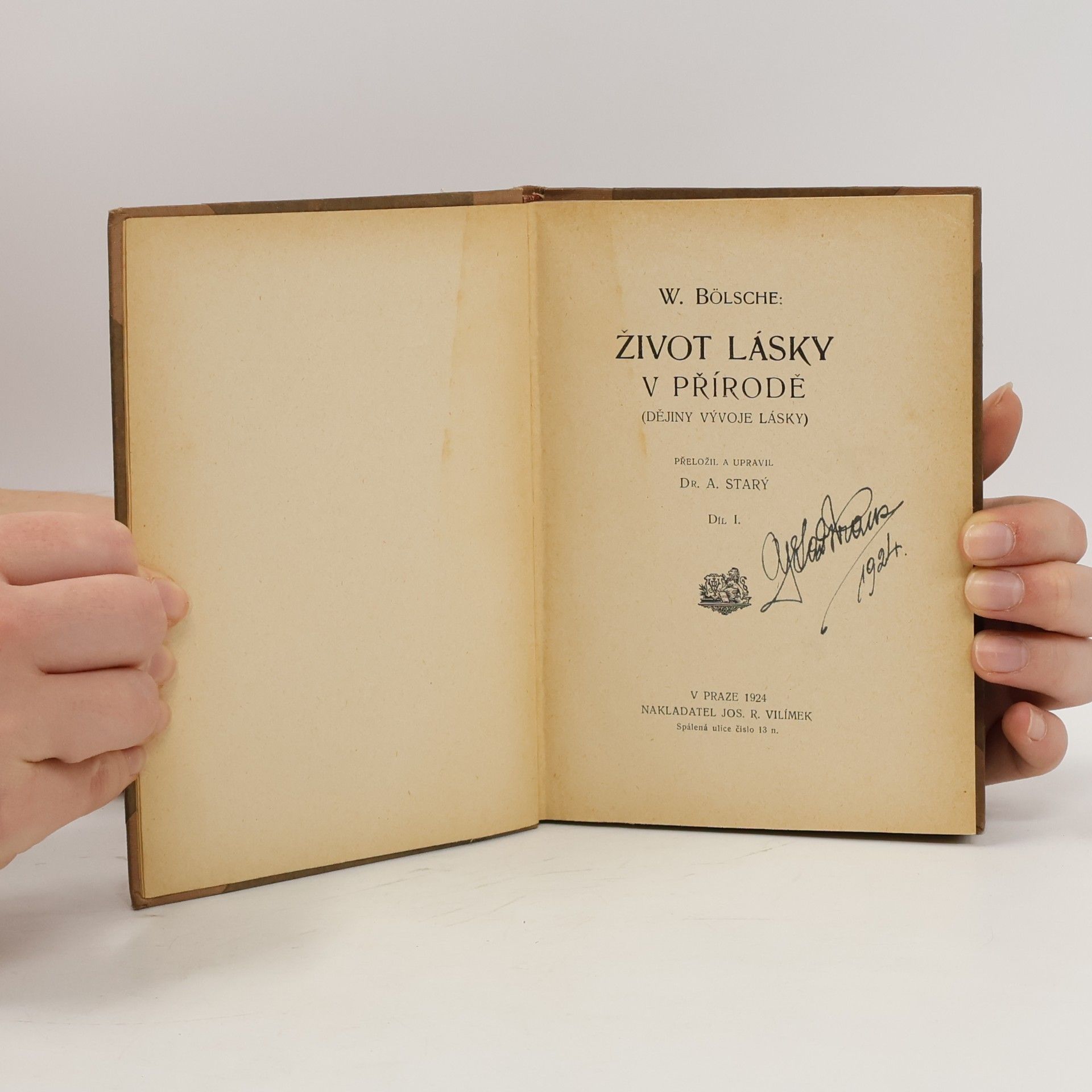 Wilhelm Bölsche Život lásky v přírodě. Dějiny vývoje lásky. 1. díl