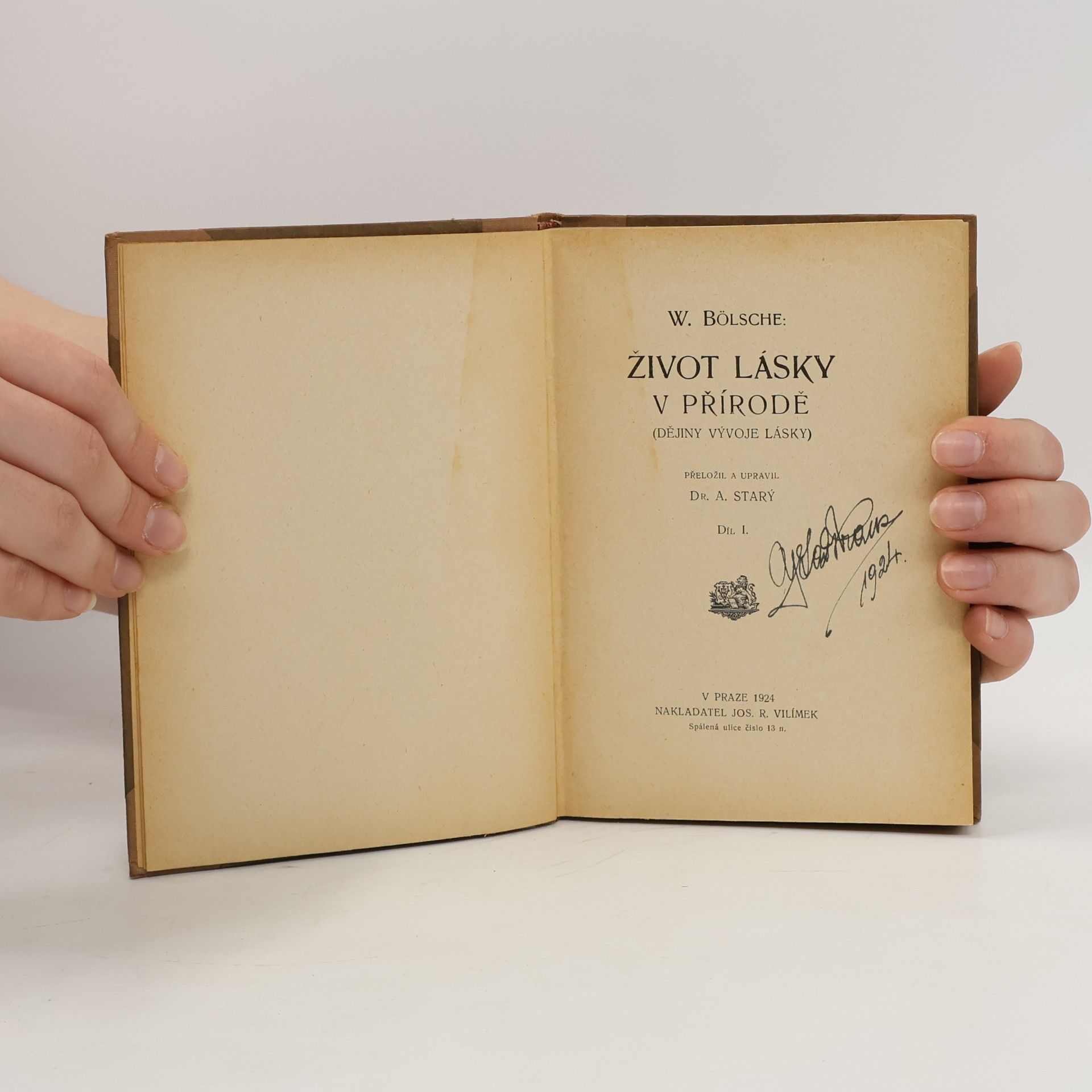 Wilhelm Bölsche Život lásky v přírodě. Dějiny vývoje lásky. 1. díl