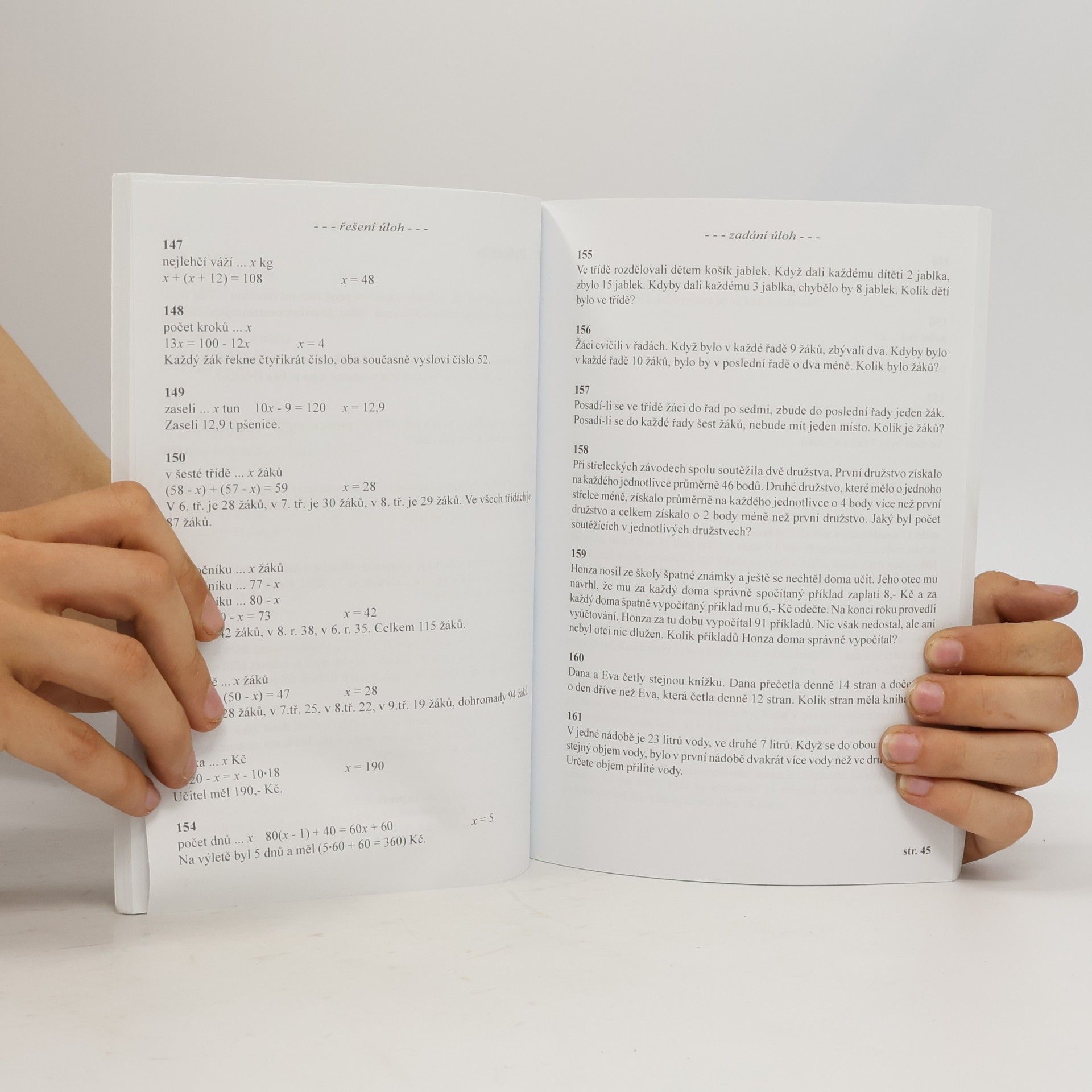 Autorenkollektiv Slovní úlohy řešené rovnicemi : pro žáky a učitele ZŠ, studenty a profesory SŠ : 555 úloh