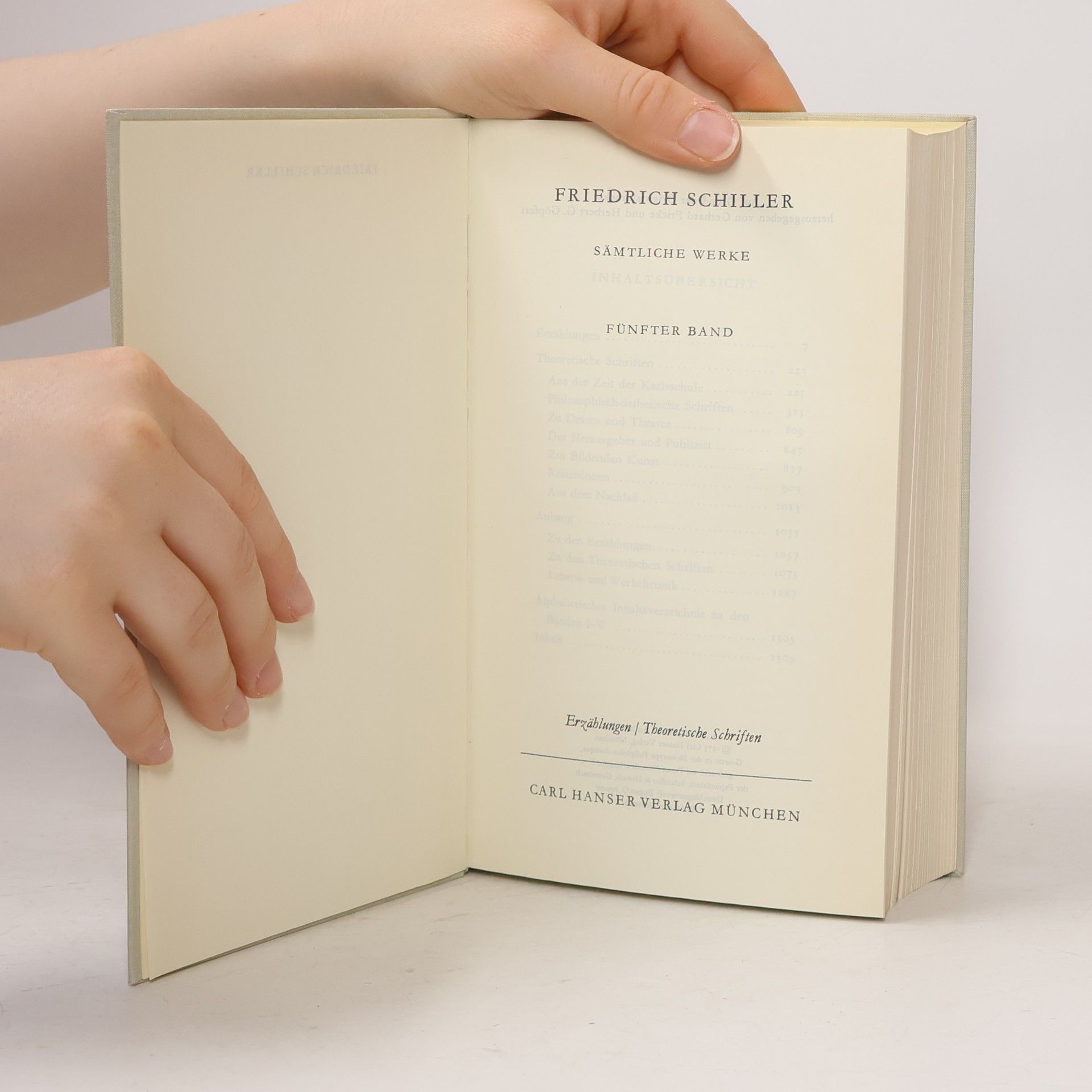 Friedrich Schiller Erzählungen theoretische Schriften
