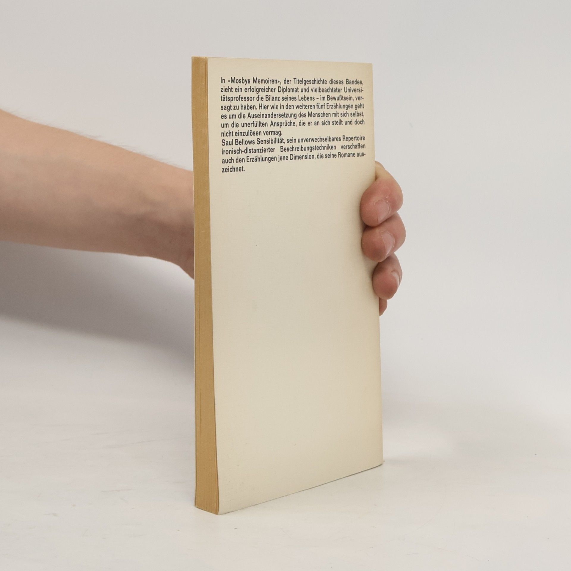 Saul Bellow Mosbys Memoiren und andere Erzählungen