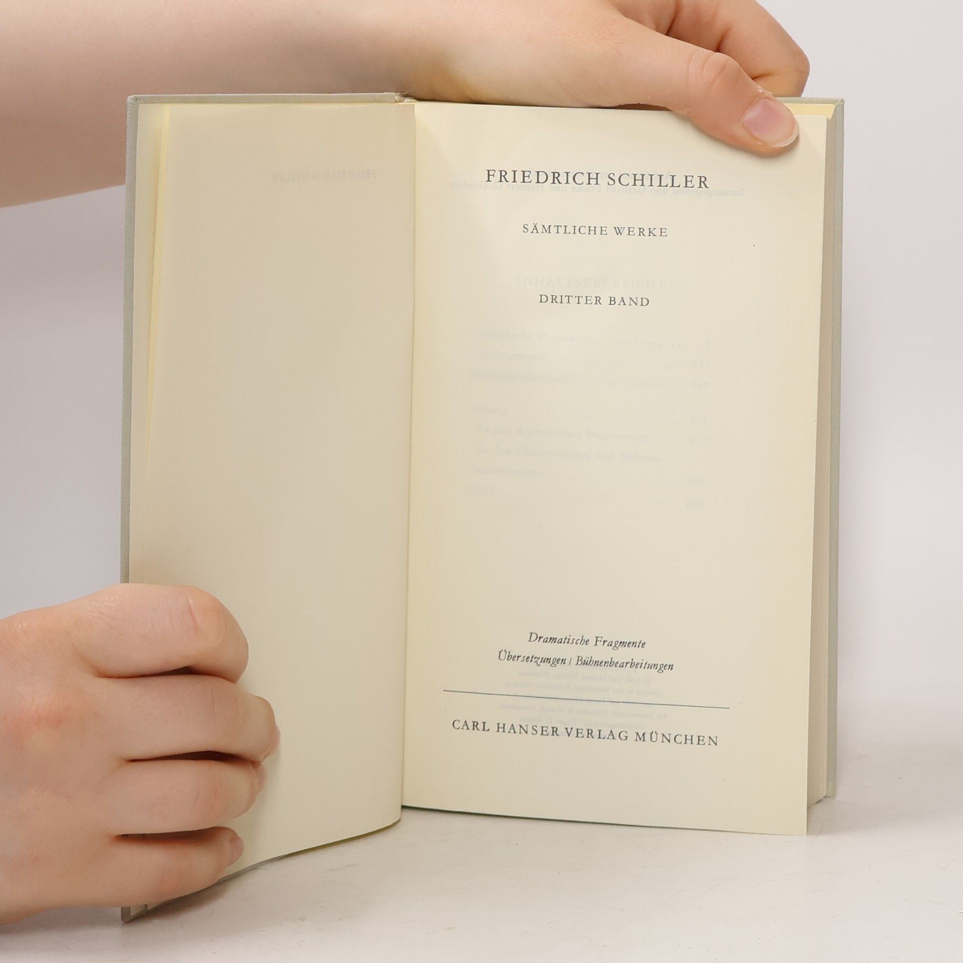 Friedrich Schiller Fragmente, Übersetzungen, Bühnenbearbeitungen