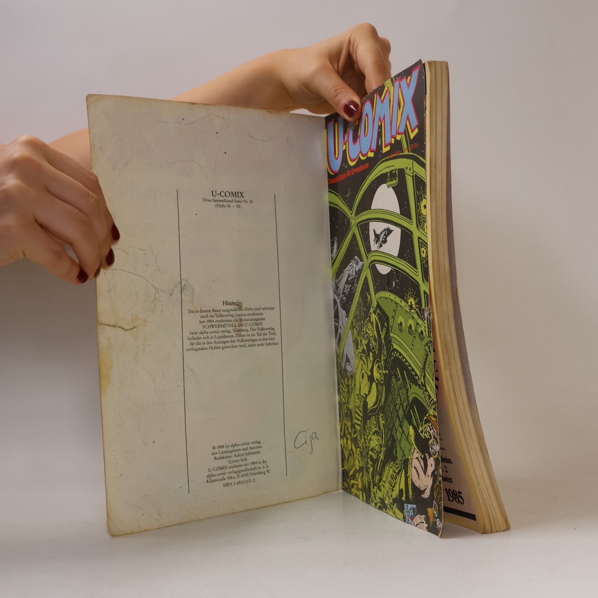 Achim Schnurrer U-COMIX Neue Sammelband-Serie Nr. 10 (Hefte 56-58)