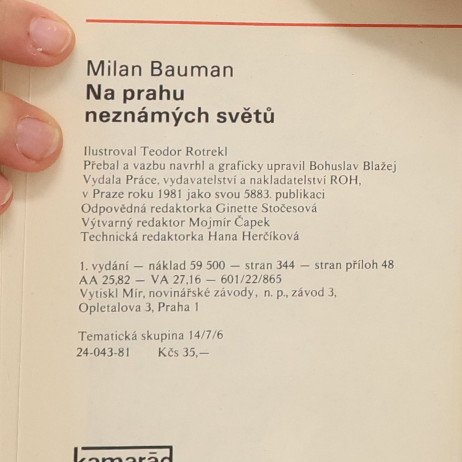Milan Bauman Na prahu neznámých světů