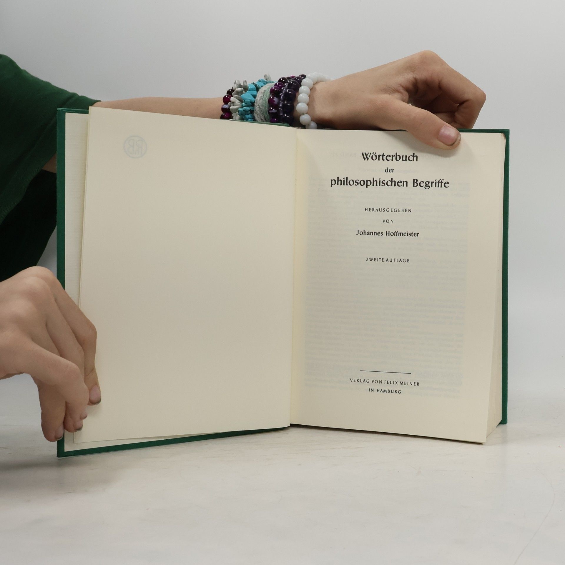 Johannes Hoffmeister Wörterbuch der philosophischen Begriffe