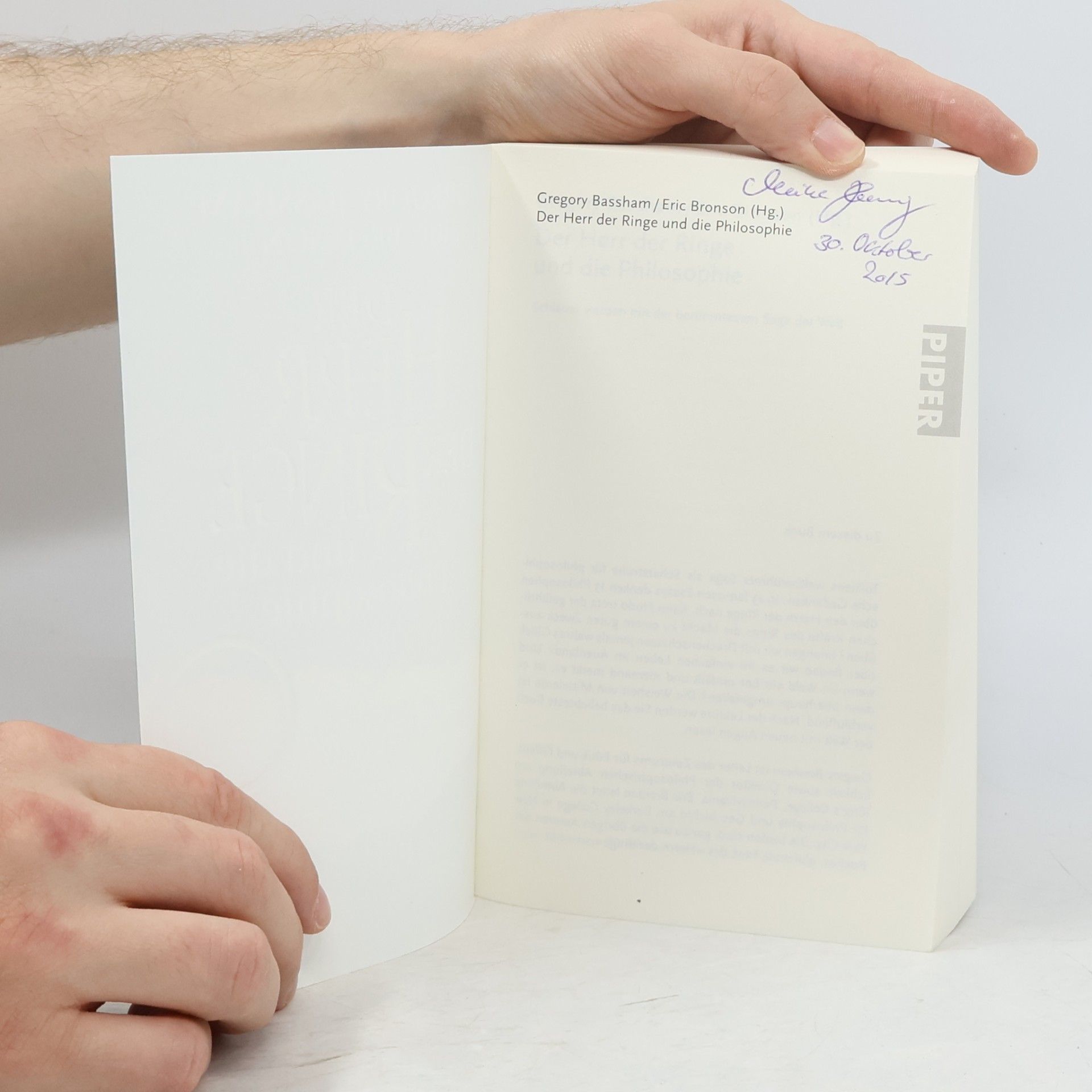 Gregory Bassham Der Herr der Ringe und die Philosophie