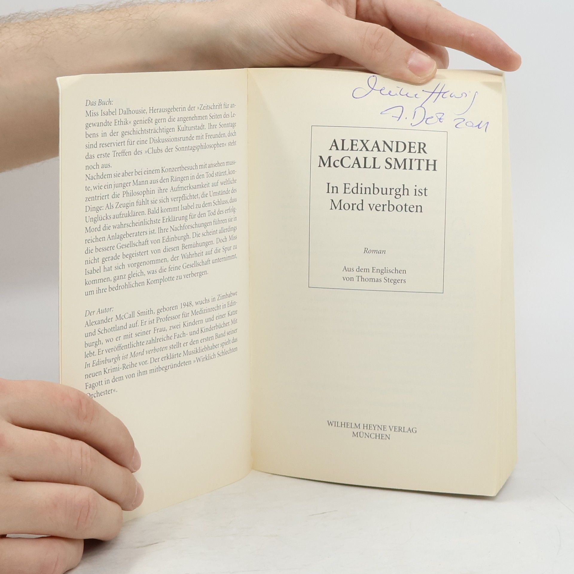 Alexander McCall Smith In Edinburgh ist Mord verboten. Miss Isabel und der Club der Sonntagsphilosophen