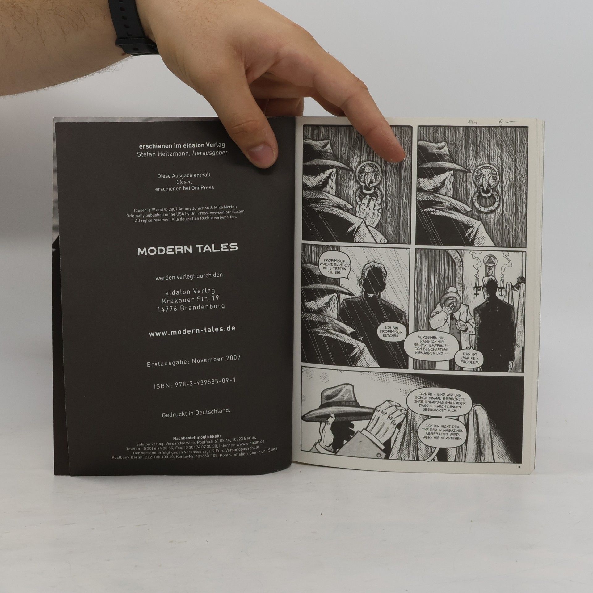 Antony Johnston Modern Tales - 10: Closer