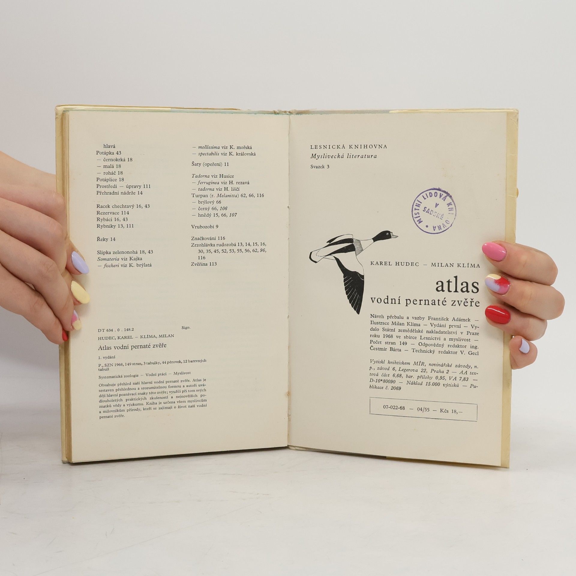 Karel Hudec Atlas vodní pernaté zvěře