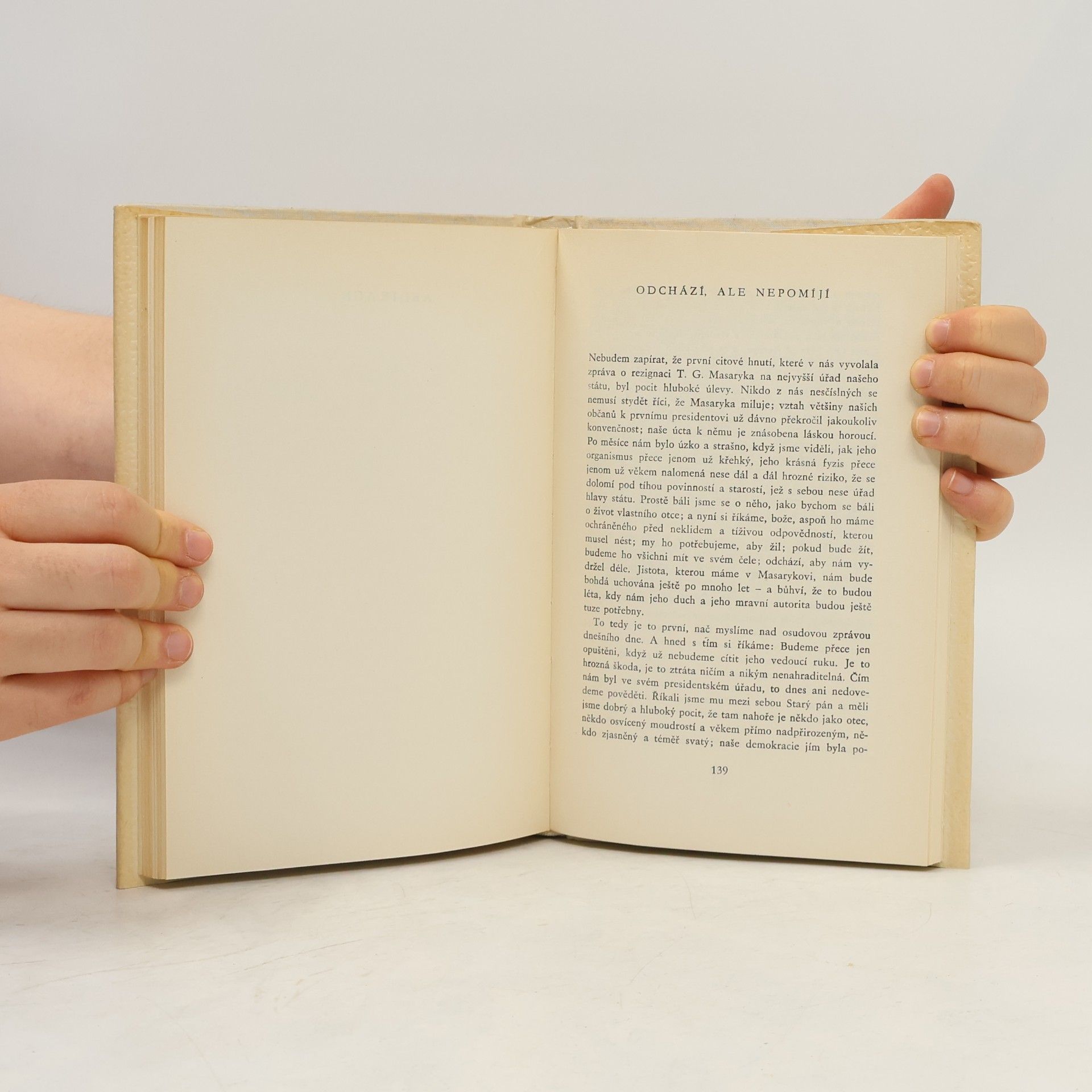 Karel Čapek Čtení o T. G. Masarykovi