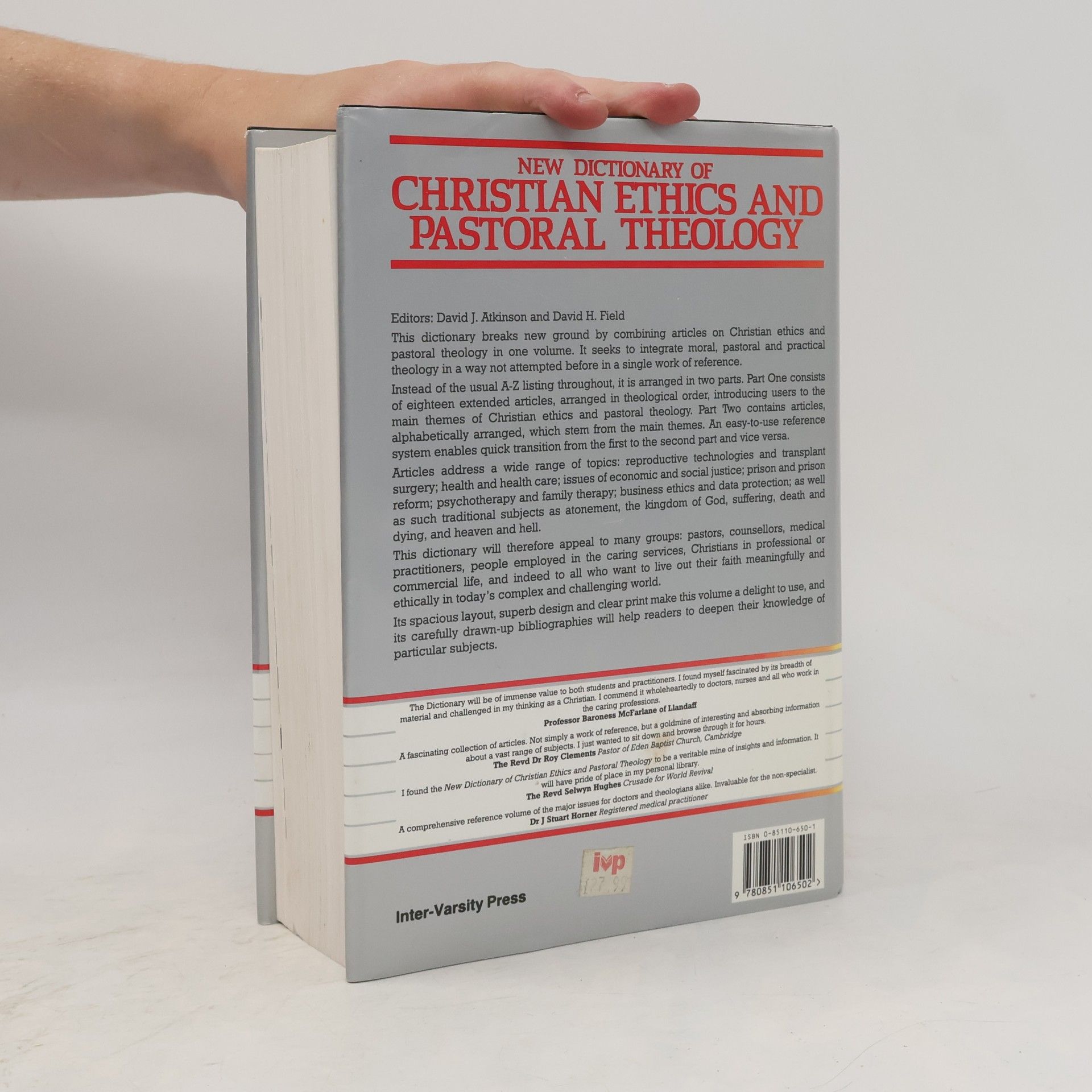 David J. Atkinson New Dictionary of Christian Ethics & Pastoral Theology