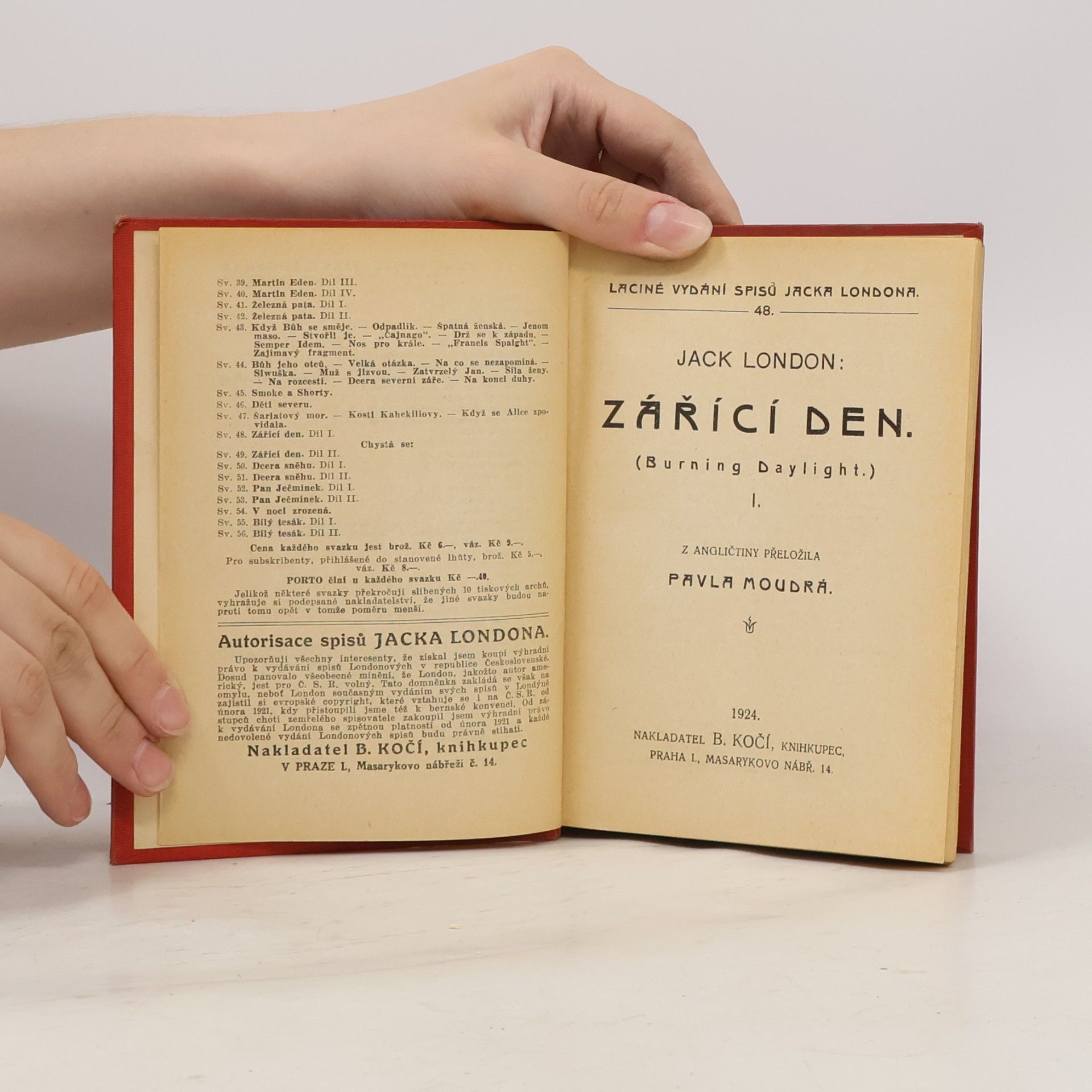 Jack London Zářící den I.