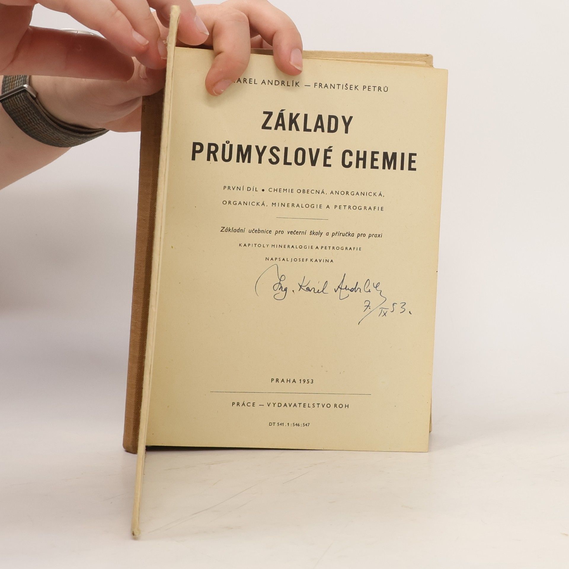 Karel Andrlík Základy průmyslové chemie
