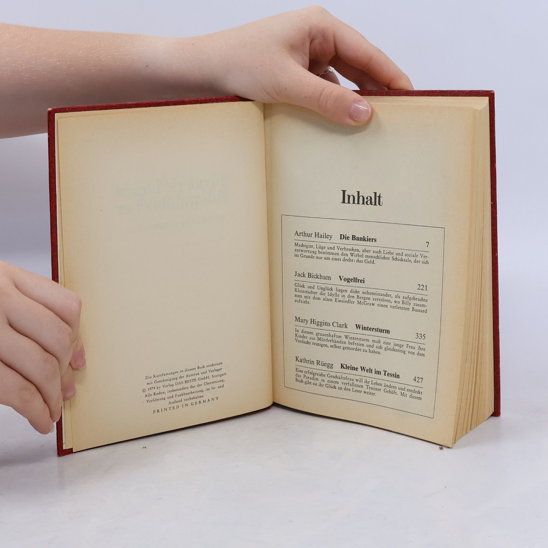 Arthur Hailey Reader's Digest Auswahlbücher Bestseller Sonderband: Die Bankiers / Vogelfrei / Wintersturm / Kleine Welt im Tessin