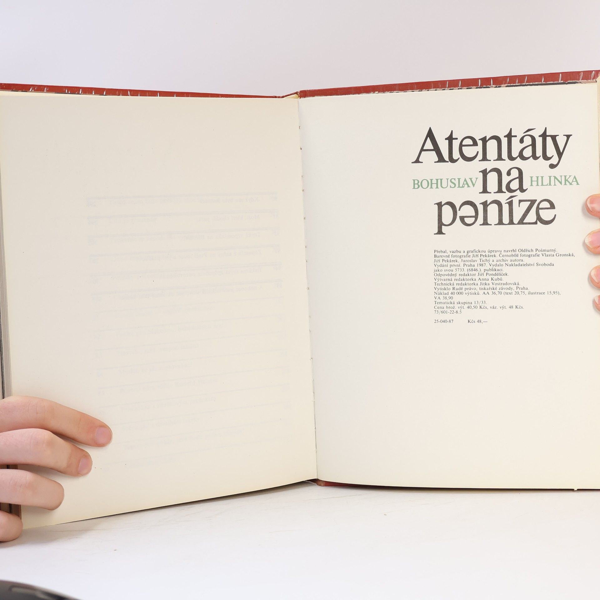 Bohuslav Hlinka Atentáty na peníze