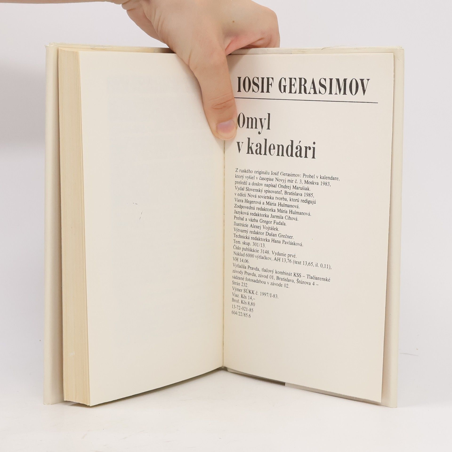 Josif Gerasimov Omyl v kalendári