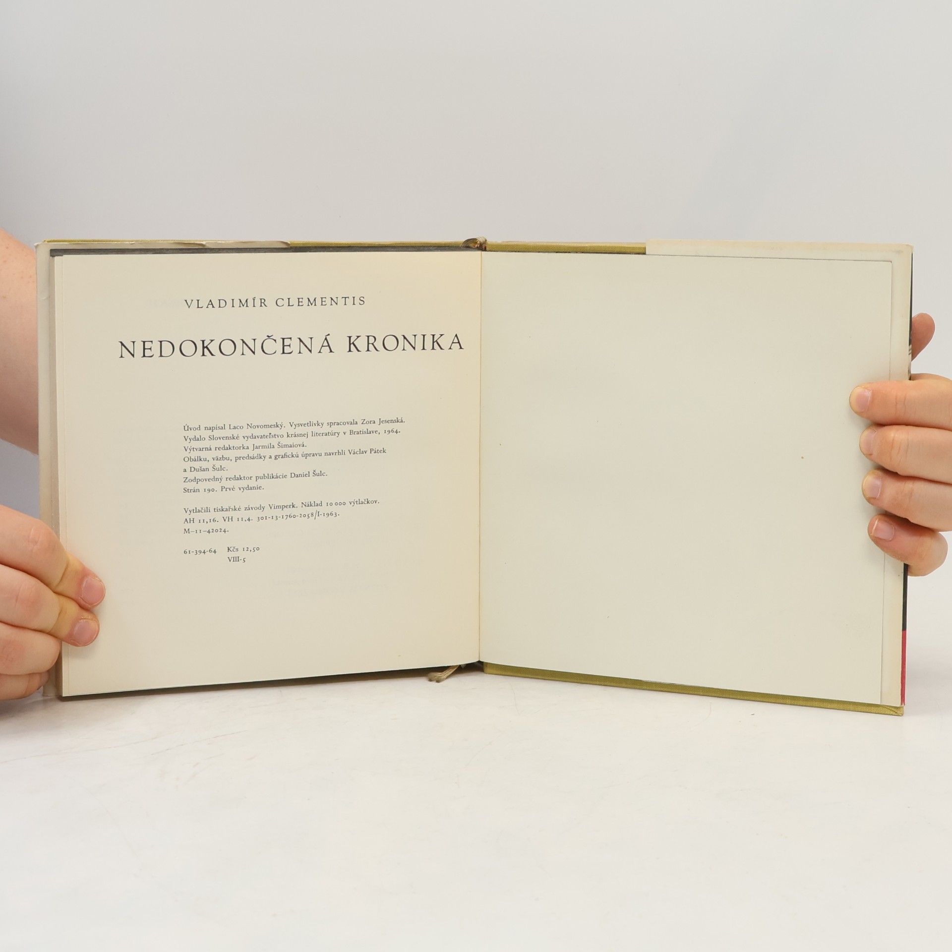 Vladimír Clementis Nedokončená kronika