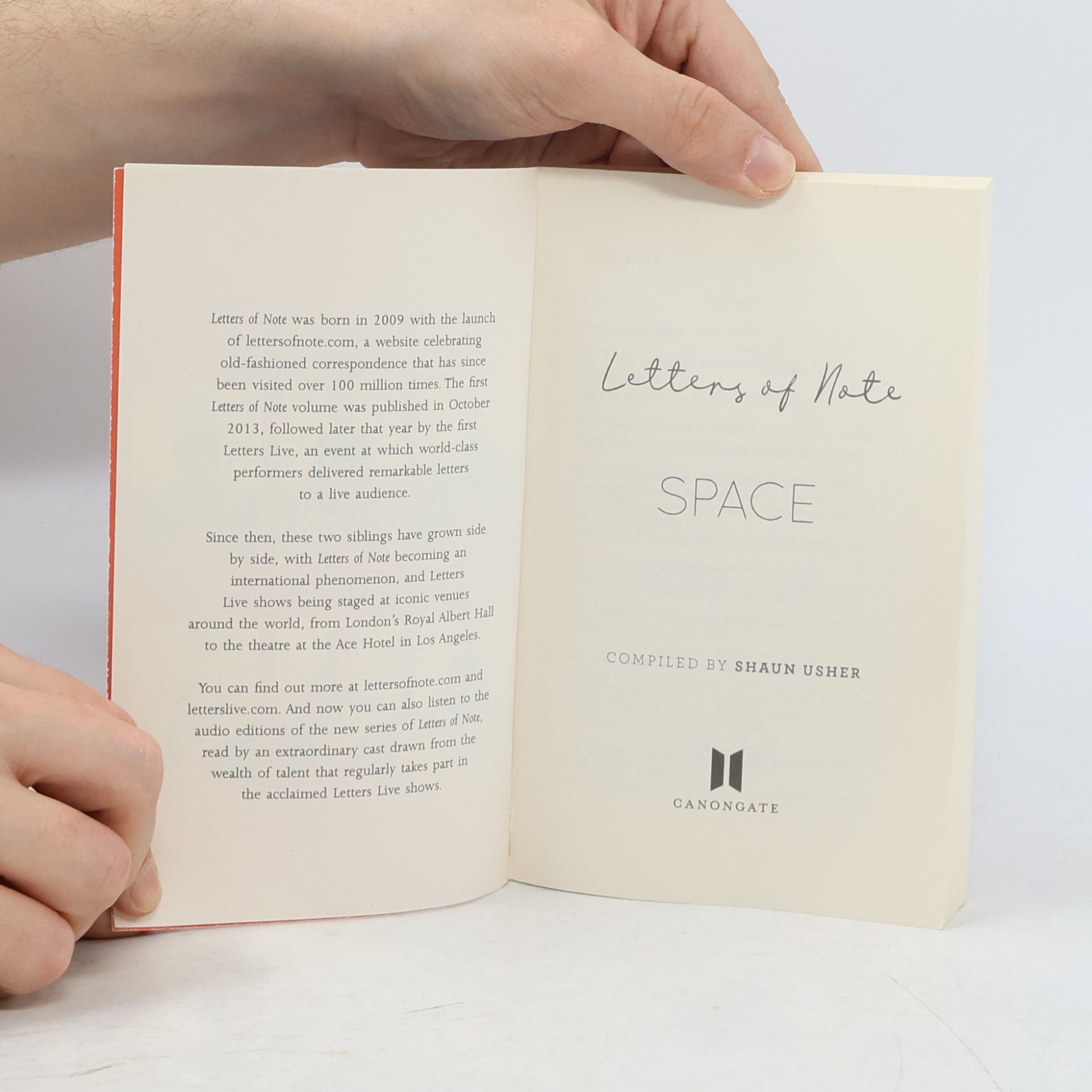 Shaun Usher Letters of Note: Space