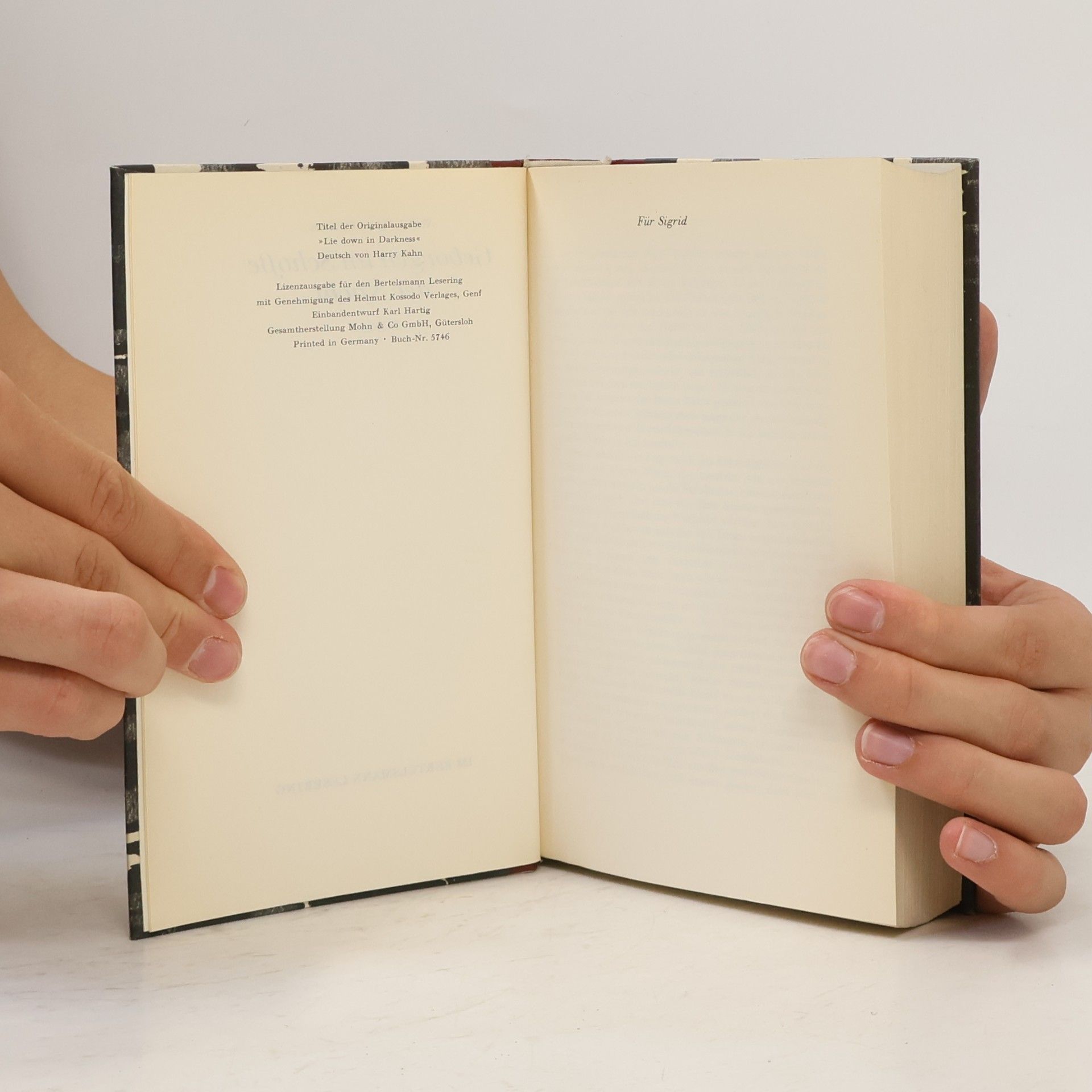 William Styron Geborgen im Schoße der Nacht