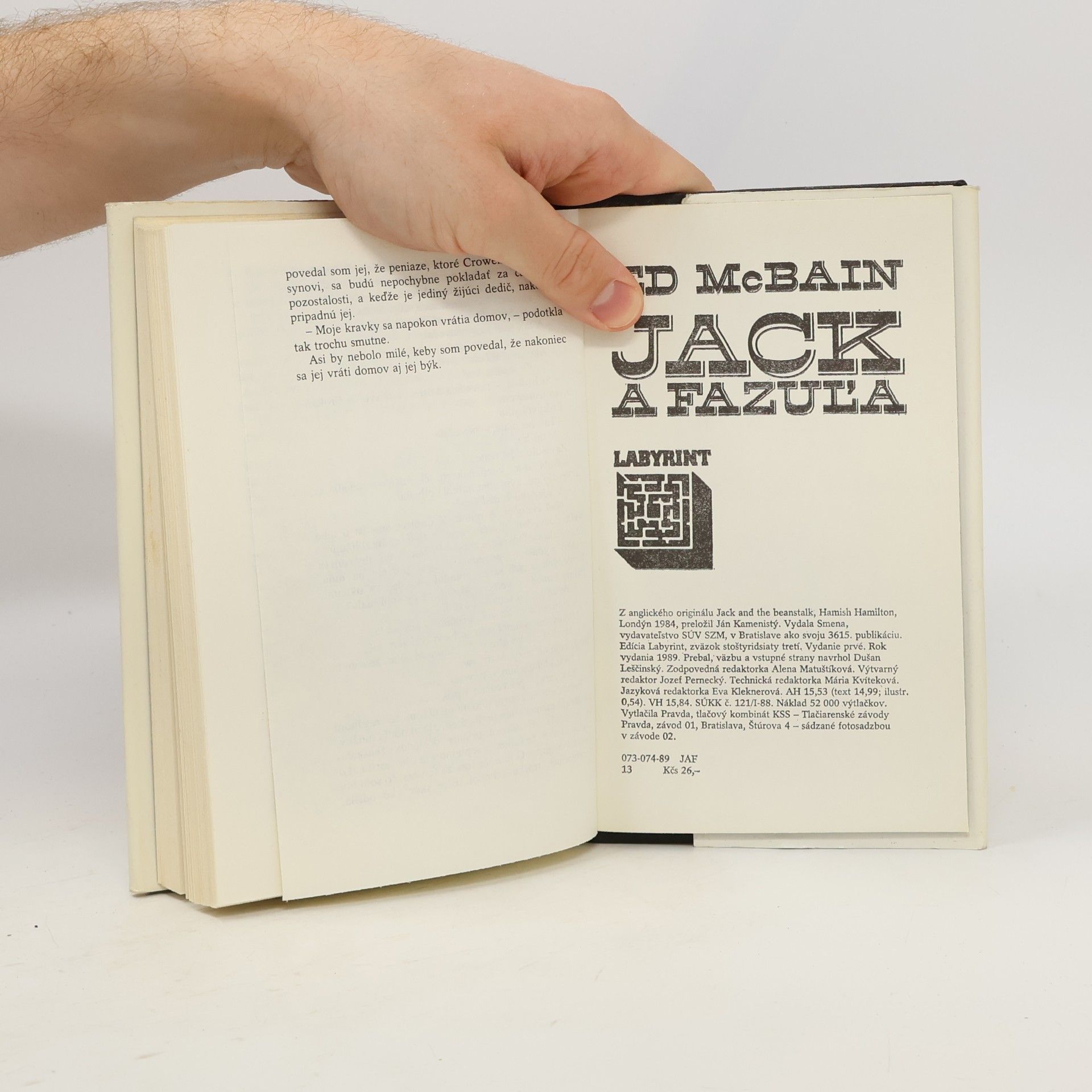 Ed McBain Jack a fazuľa