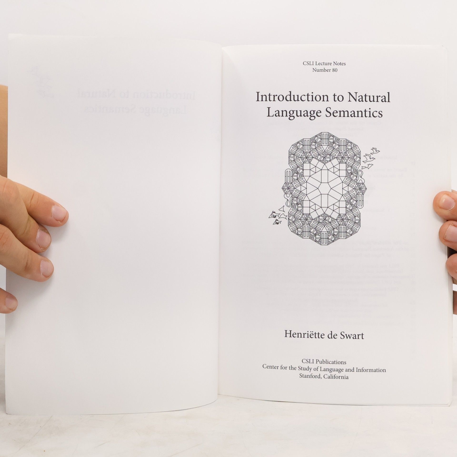 Henriëtte de Swart Introduction to Natural Language Semantics