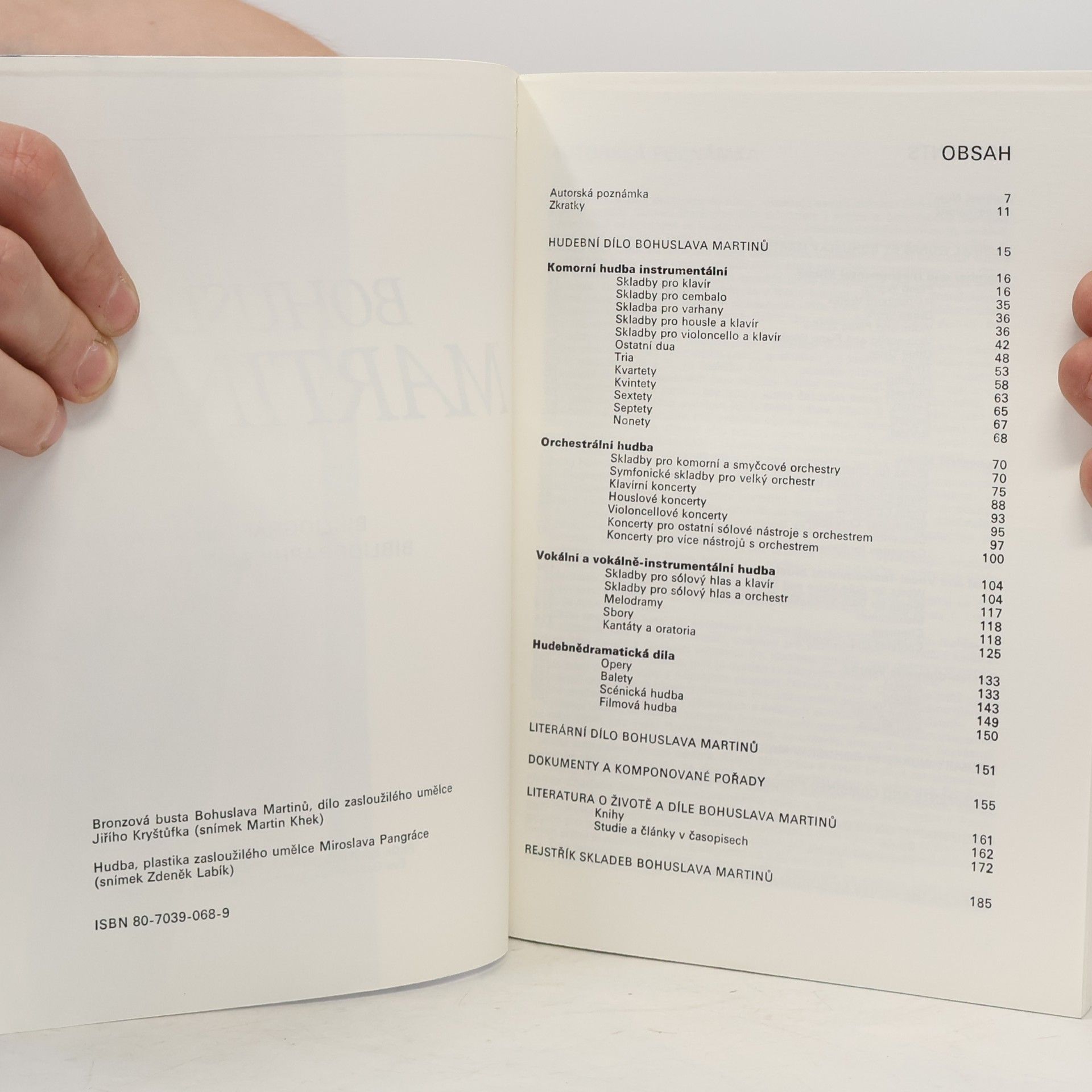 Autorenkollektiv Bohuslav Martinů - bibliografický katalog / bibliographical catalogue