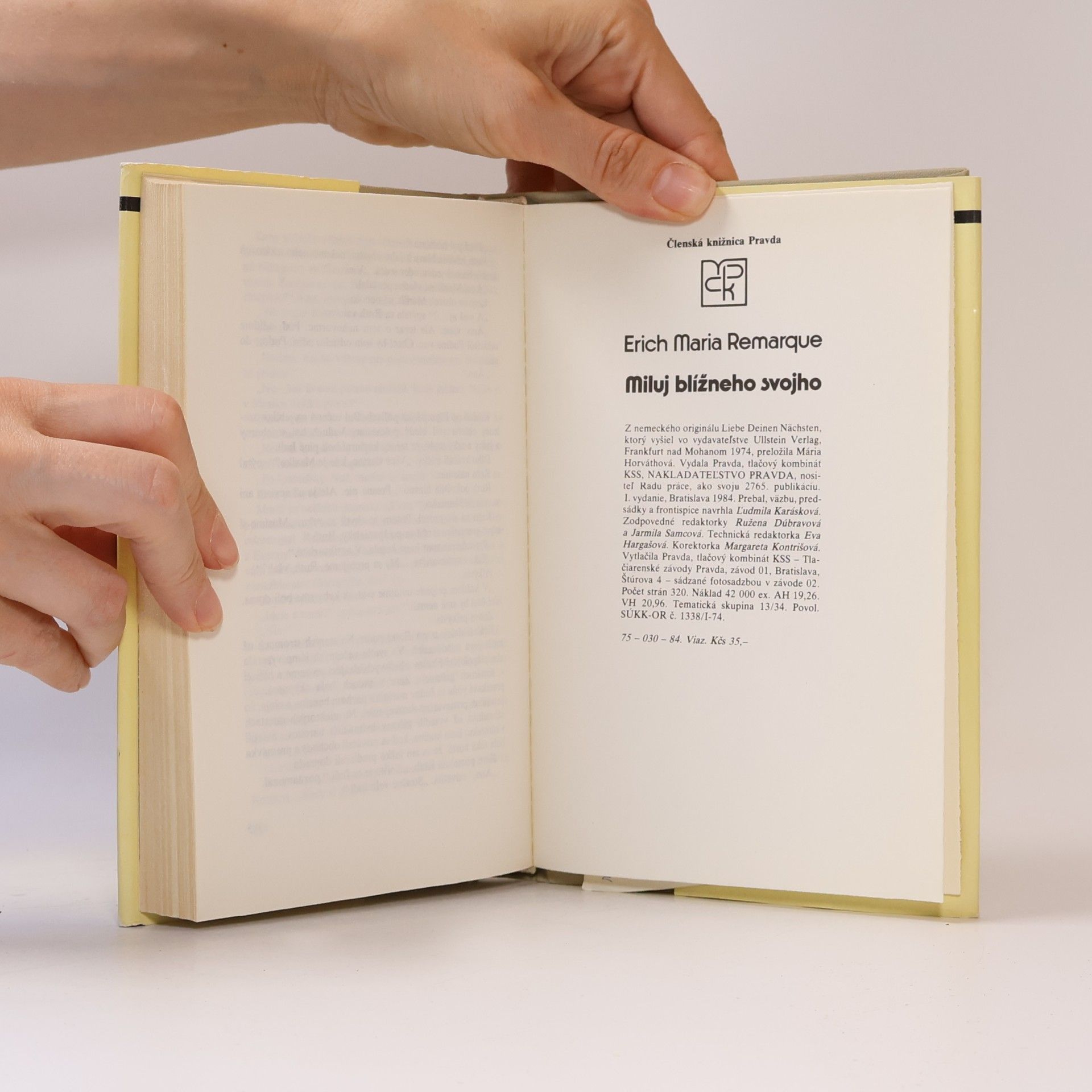 Erich Maria Remarque Miluj blížneho svojho