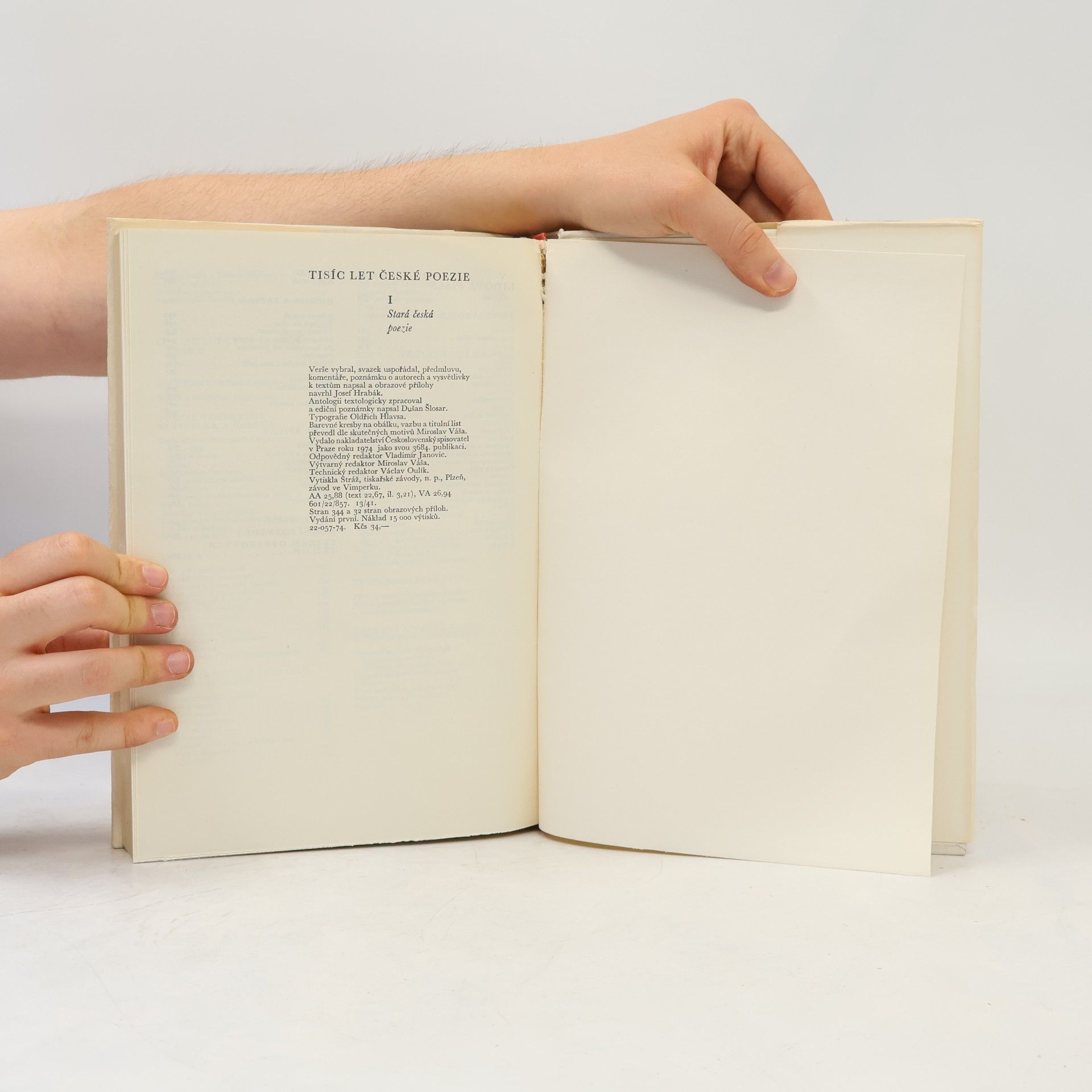 Josef Hrabák Tisíc let české poezie I.