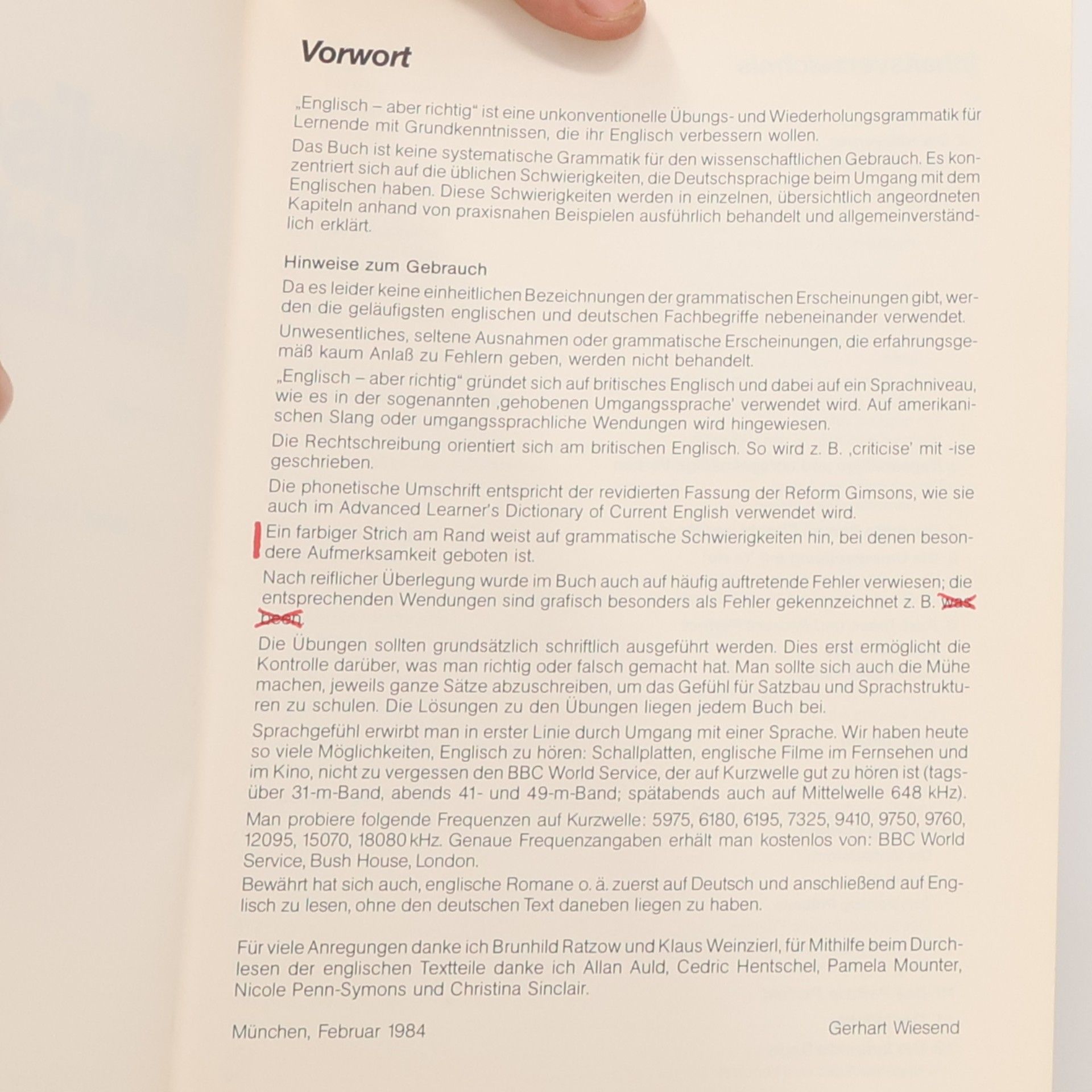 Gerhart Wiesend Englisch, aber richtig