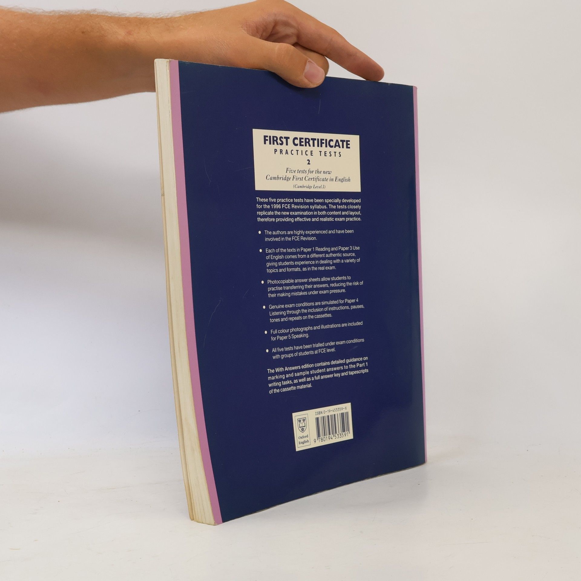 Mark Harrison First certificate practice tests 2 : five tests for the new Cambridge First Certificate in English : with answers