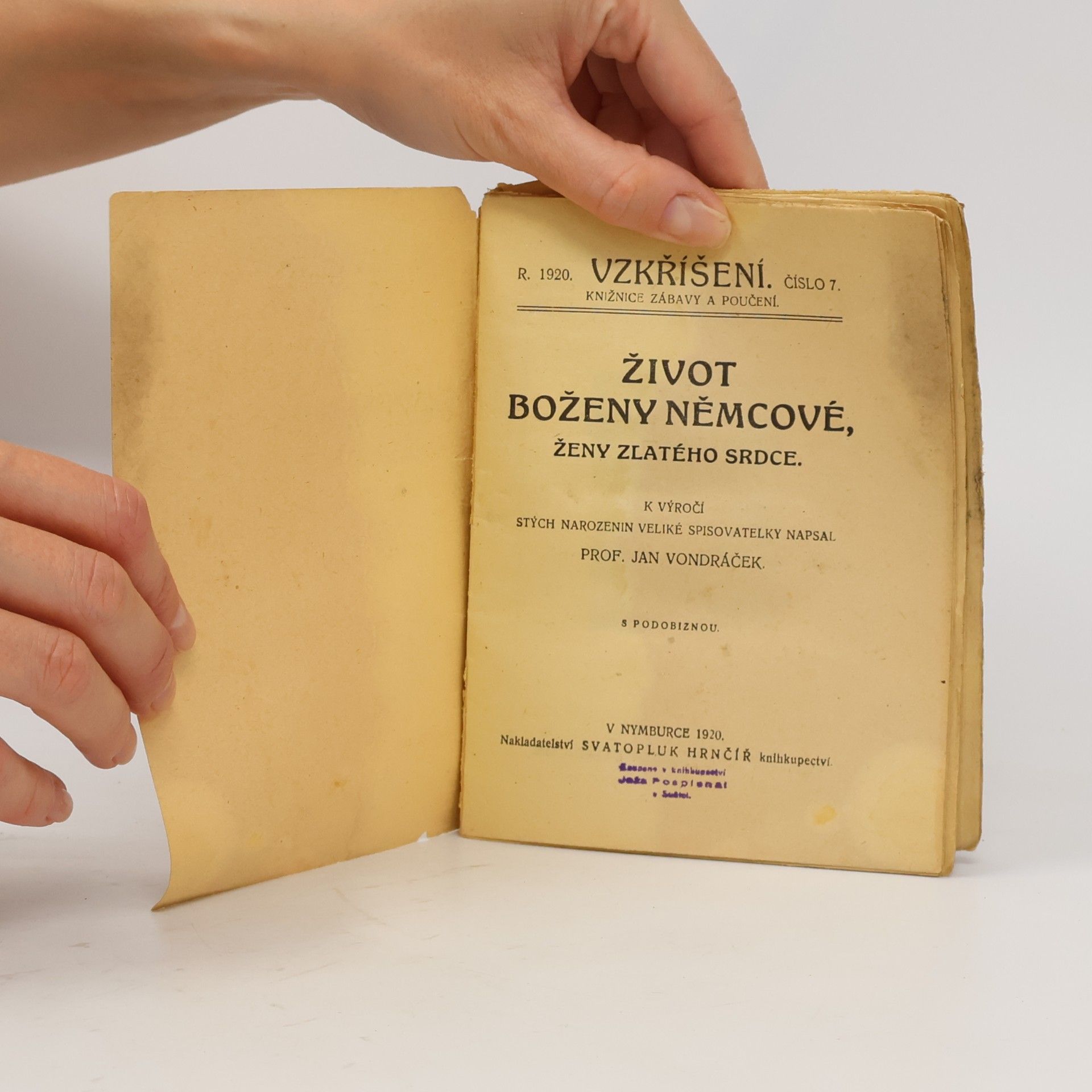 Jan Vondráček Život Boženy Němcové