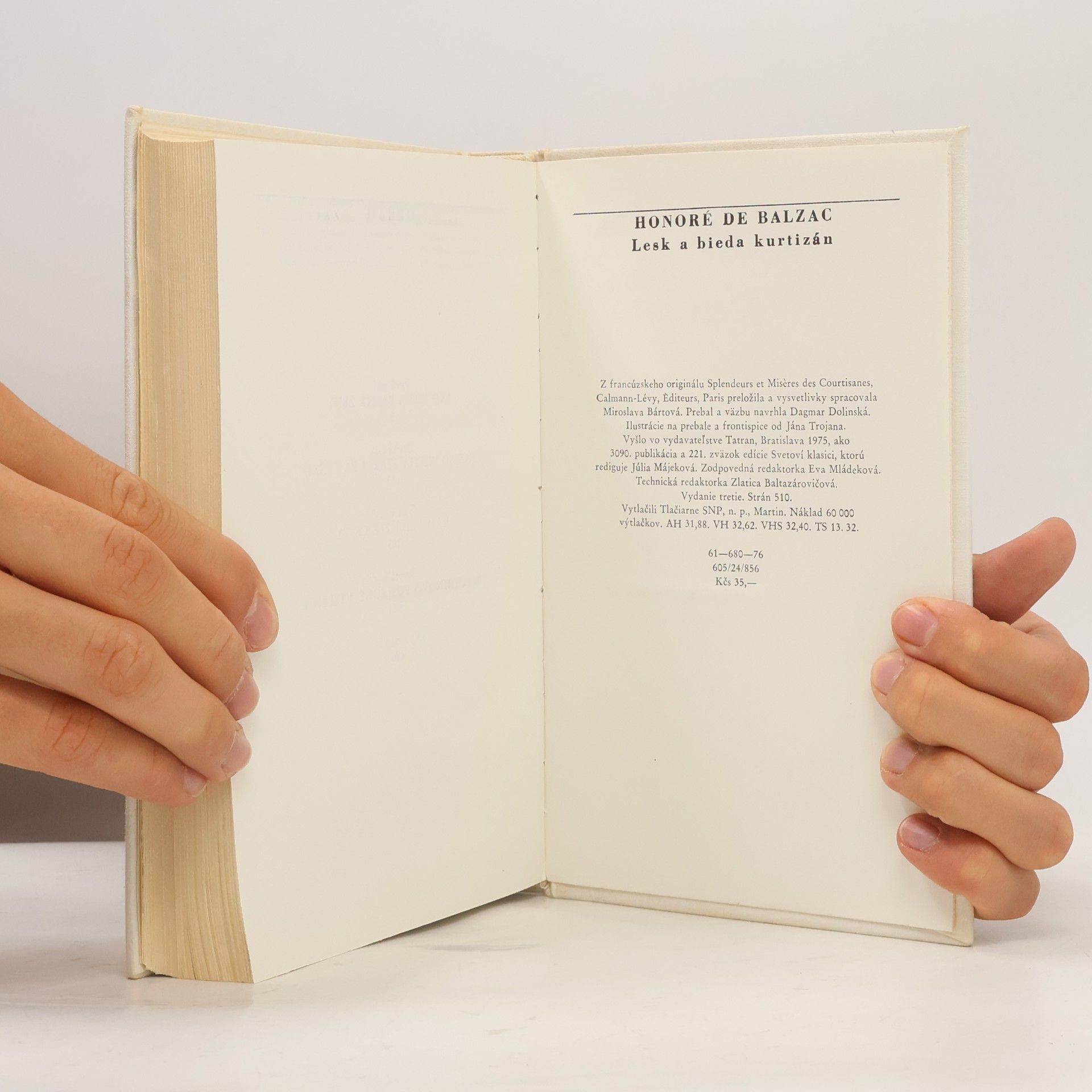 Honoré de Balzac Lesk a bieda kurtizán