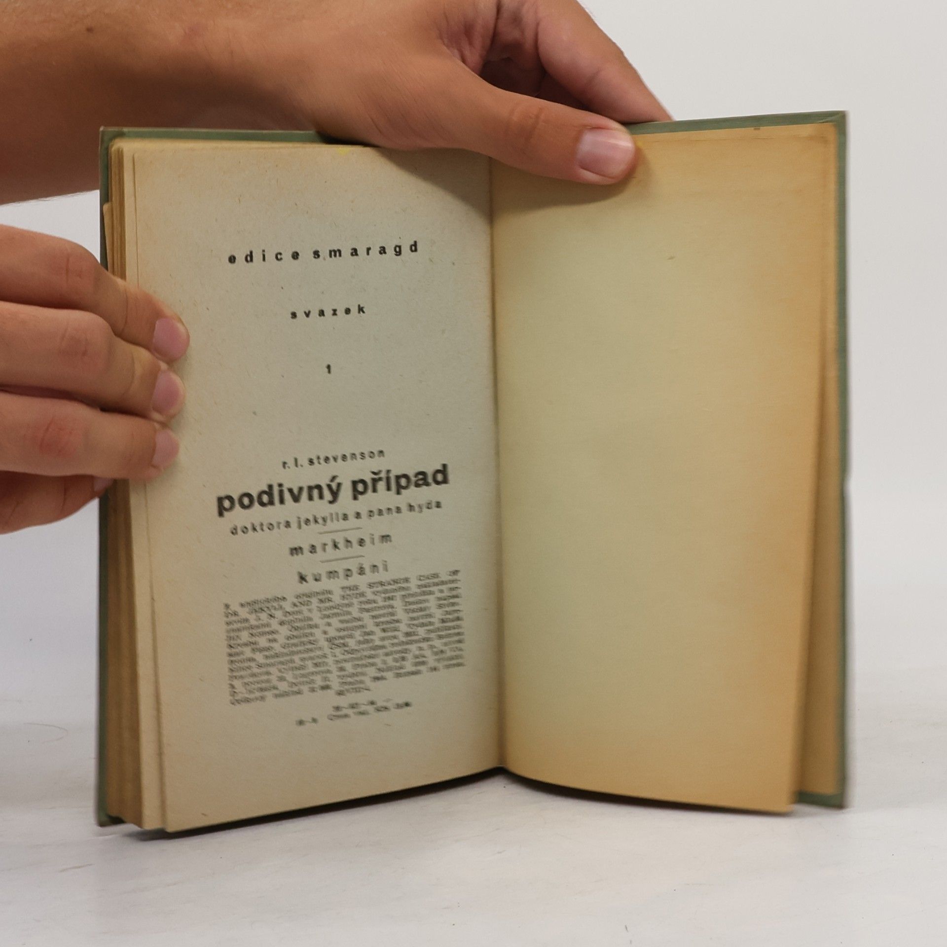 Robert Louis Stevenson Podivný případ doktora Jekylla a pana Hyda. Markheim. Kumpáni