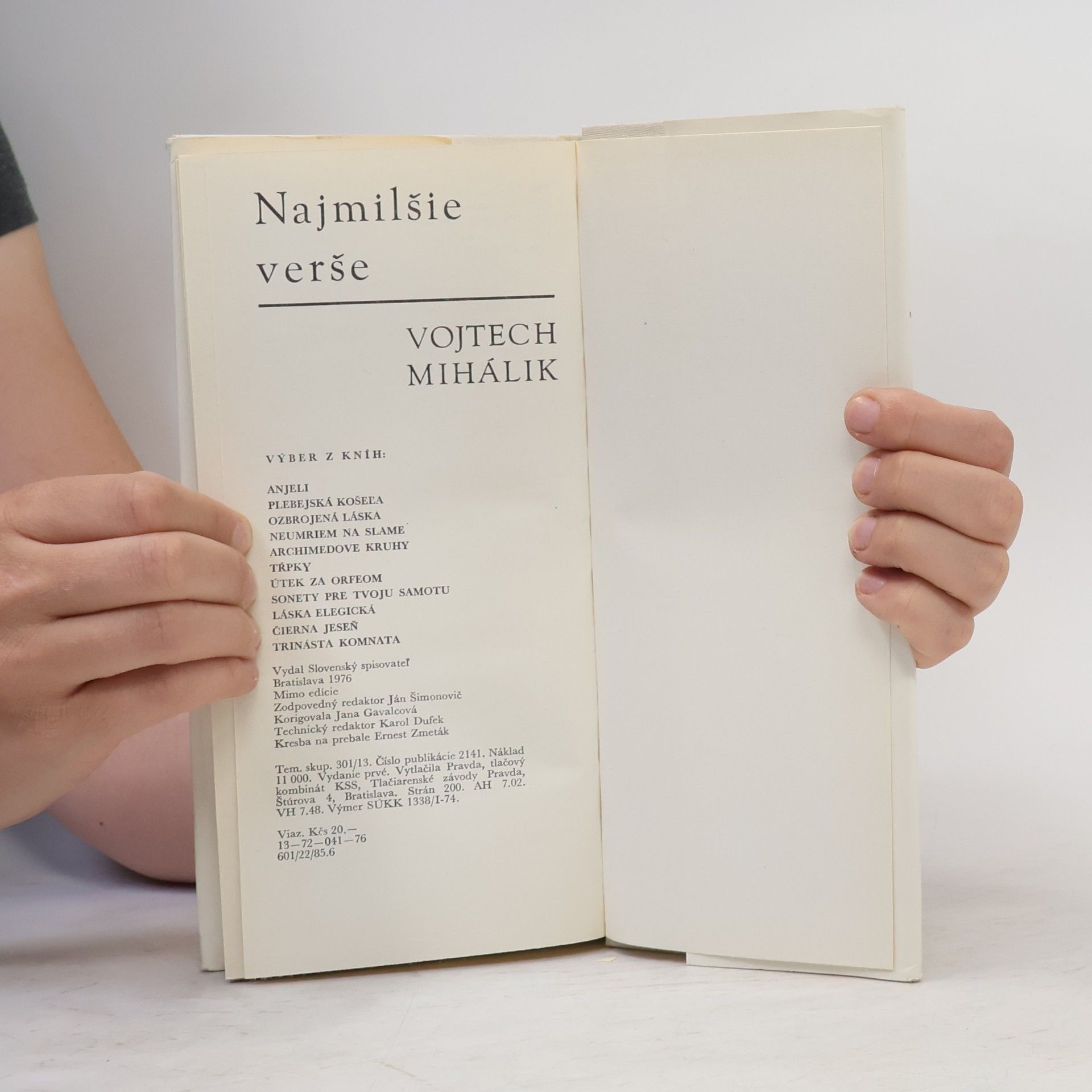 Vojtech Mihálik Najmilšie verše