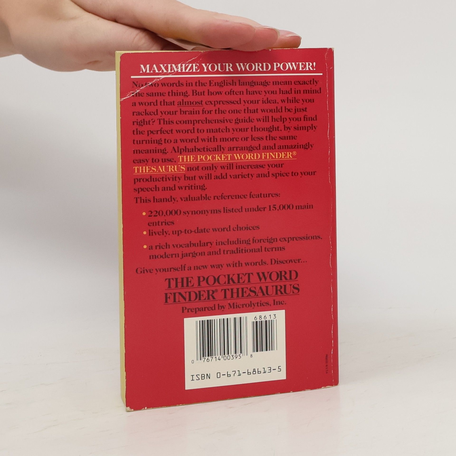 Kolektív autorov Pocket Word Finder Thesaurus