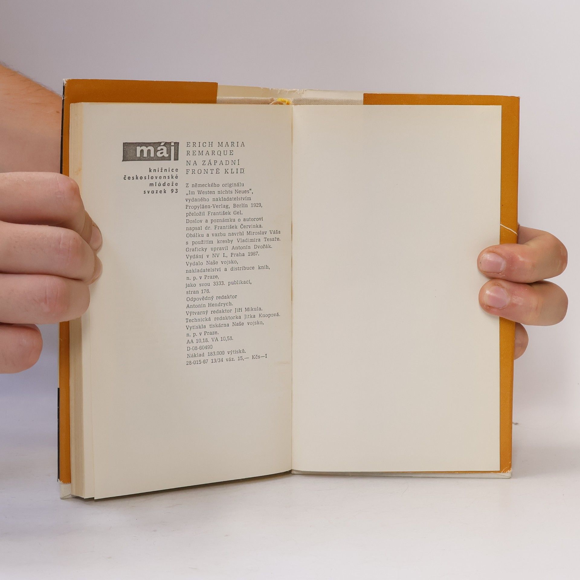 Erich Maria Remarque Na západní frontě klid