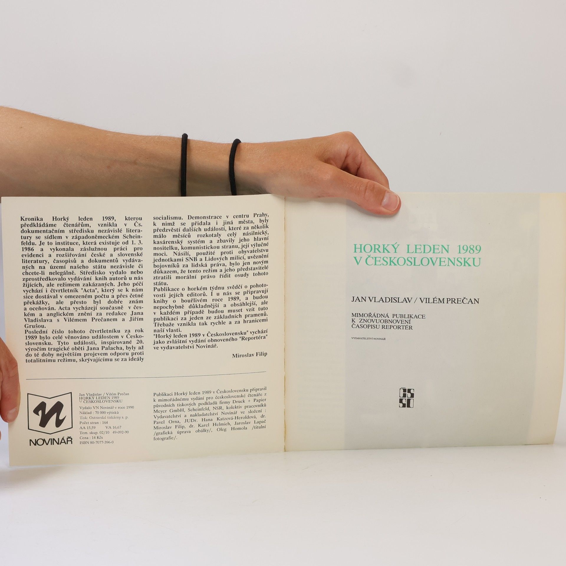 Jan Vladislav Horký leden 1989 v Československu
