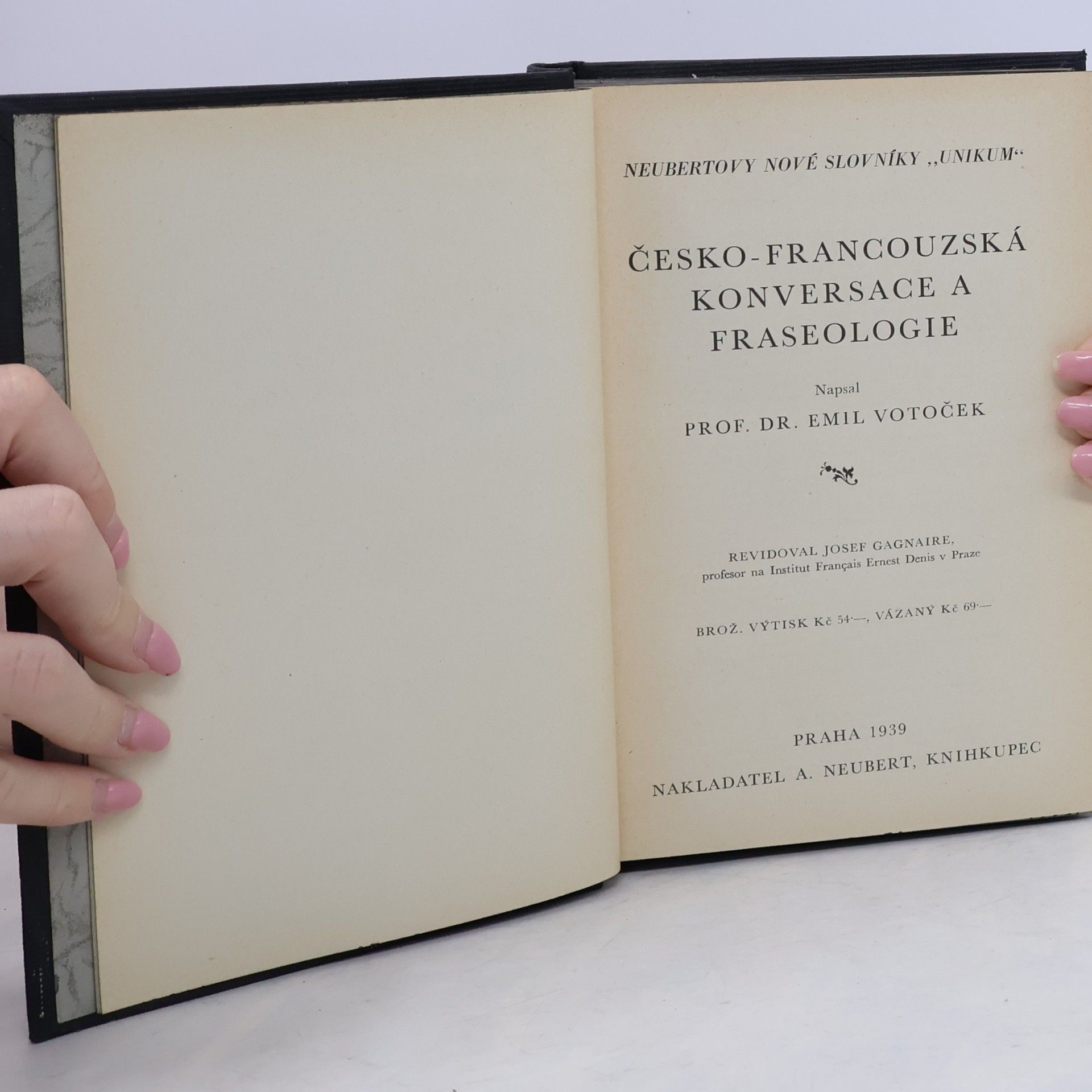 Emil Votoček Česko-francouzská konversace a fraseologie